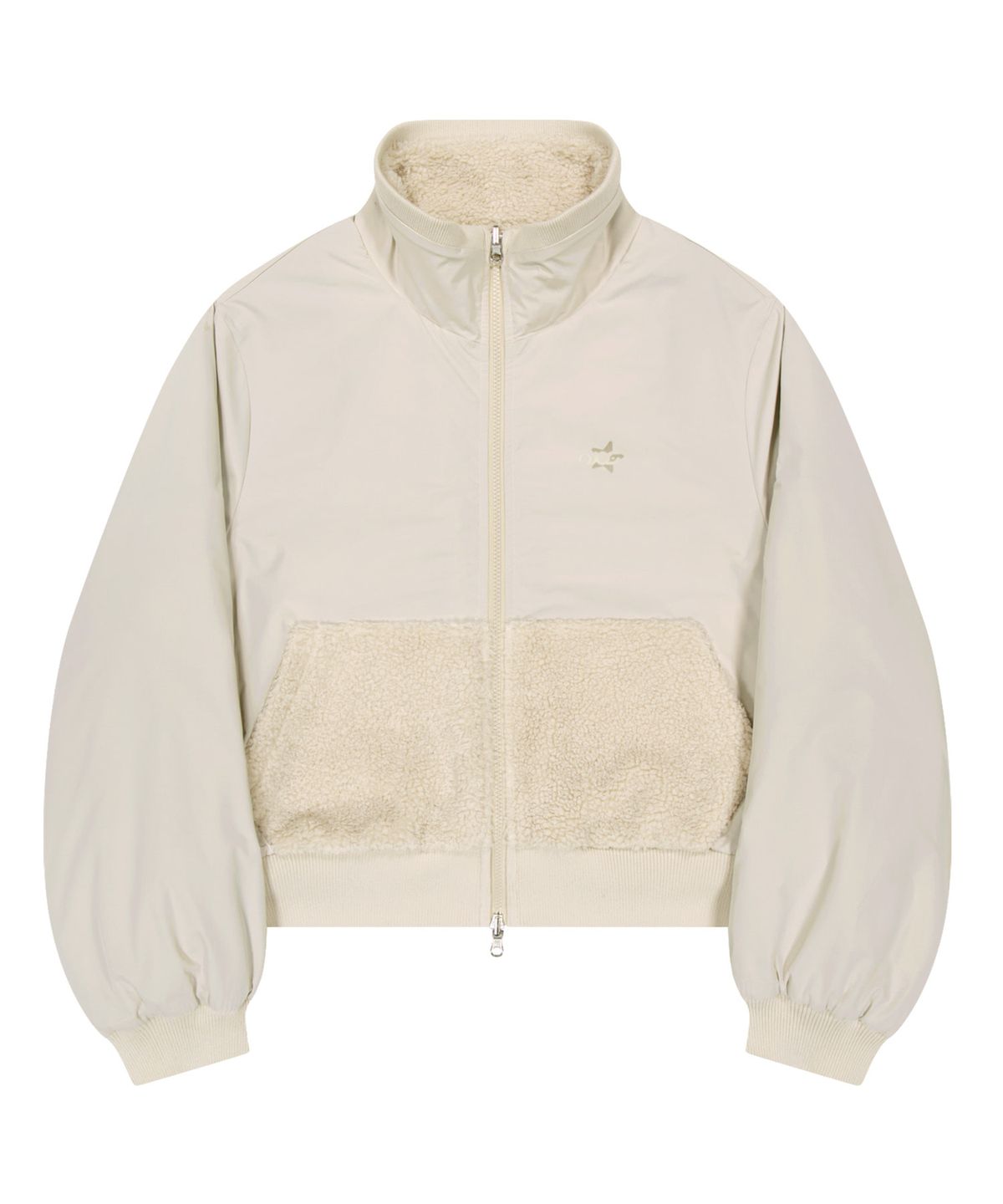오호스(OJOS) Reversible Fleece Bomber Jacket / Beige
