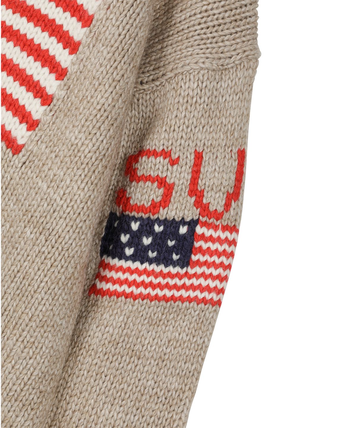 선데이후르츠마켓(SUNDAY FRUIT MARKET) SUNDAY FLAG KNIT SWEATER BEIGE