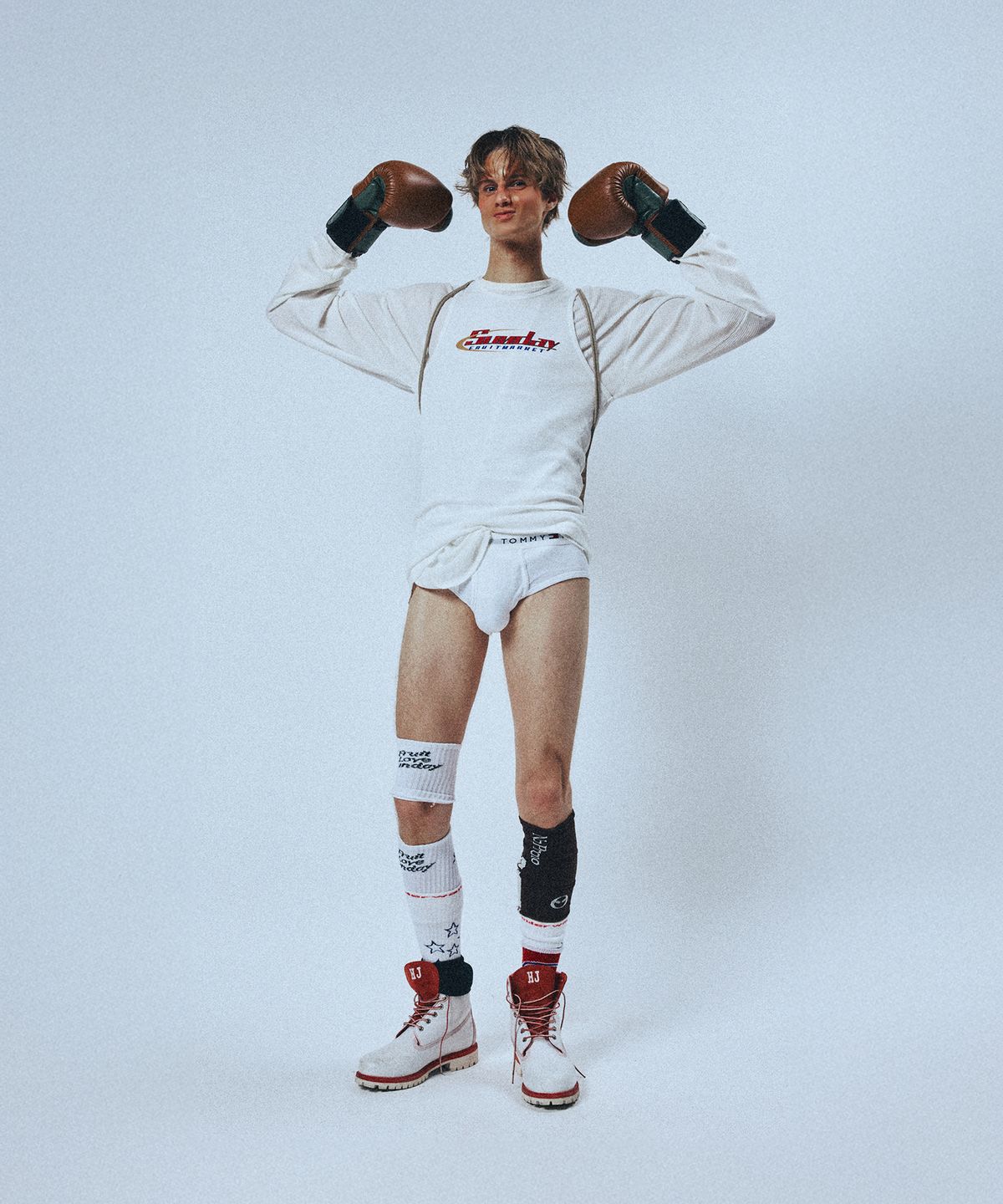 선데이후르츠마켓(SUNDAY FRUIT MARKET) SUNDAY MINI WAFFLE LS TEE IVORY