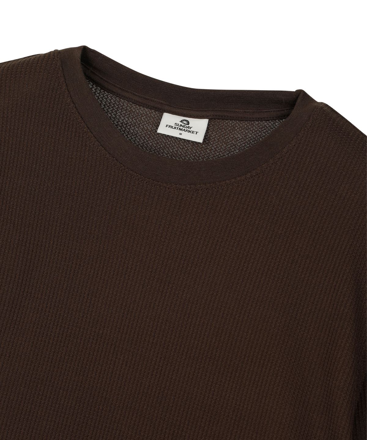 선데이후르츠마켓(SUNDAY FRUIT MARKET) SUNDAY MINI WAFFLE LS TEE BROWN