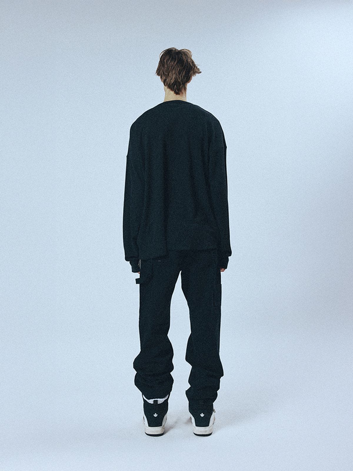 선데이후르츠마켓(SUNDAY FRUIT MARKET) SUNDAY MINI WAFFLE LS TEE CHARCOAL