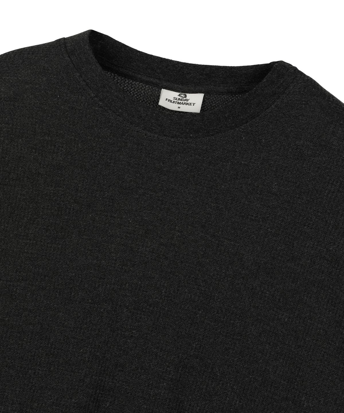 선데이후르츠마켓(SUNDAY FRUIT MARKET) SUNDAY MINI WAFFLE LS TEE CHARCOAL