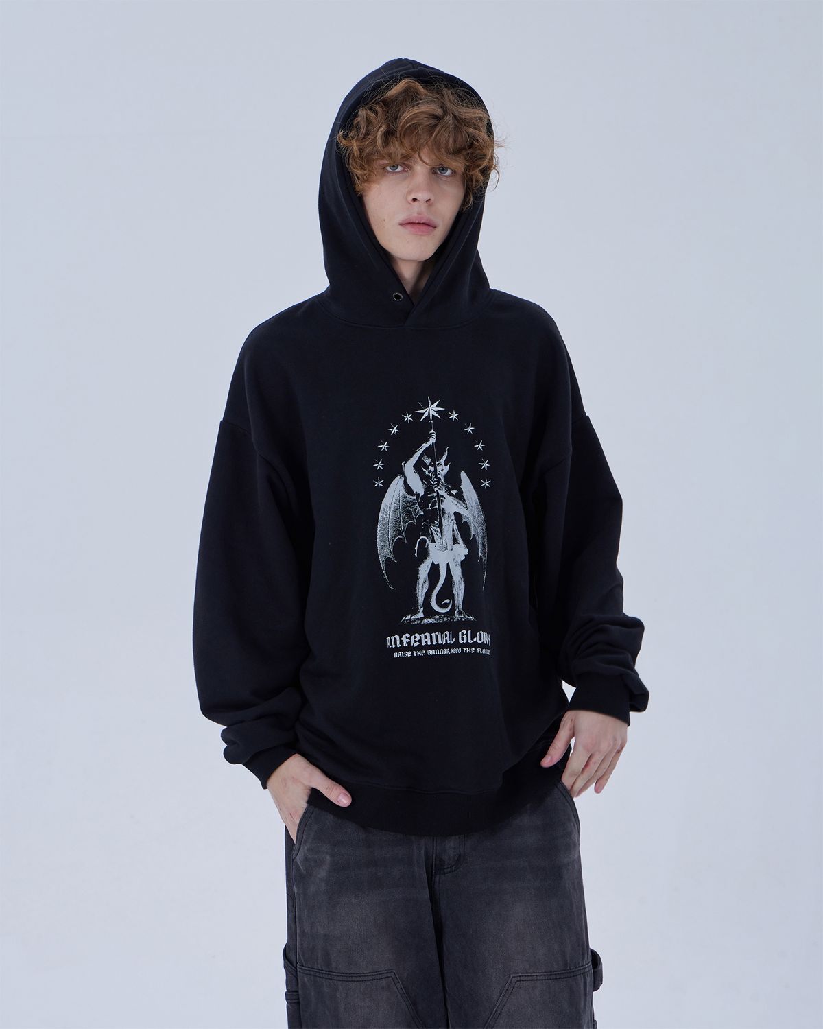 디스펑트(DYSFUNCT) INFERNAL GLORY HOODIE (BLACK)
