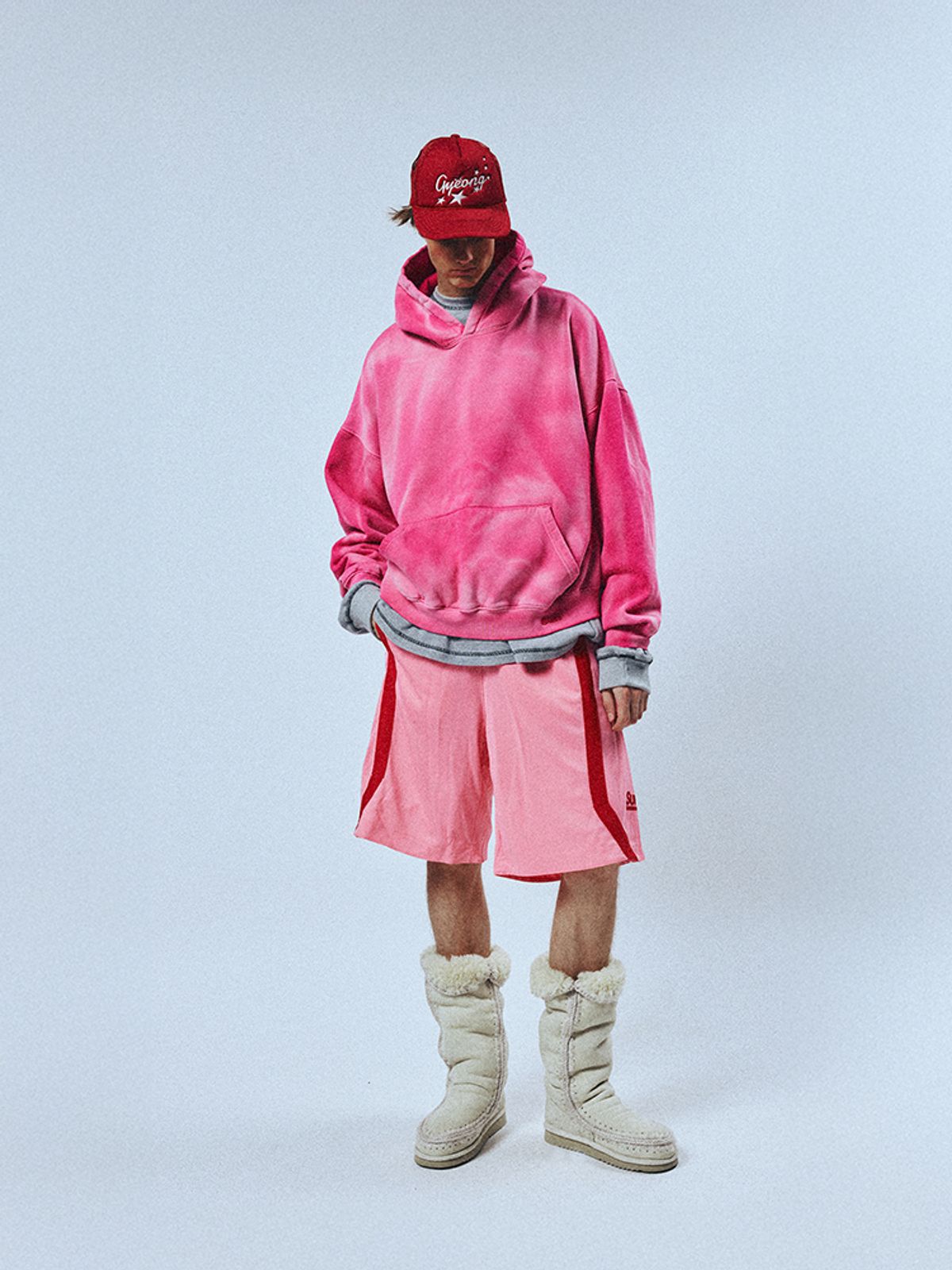 선데이후르츠마켓(SUNDAY FRUIT MARKET) SUNDAY DYEING HOODIE PINK