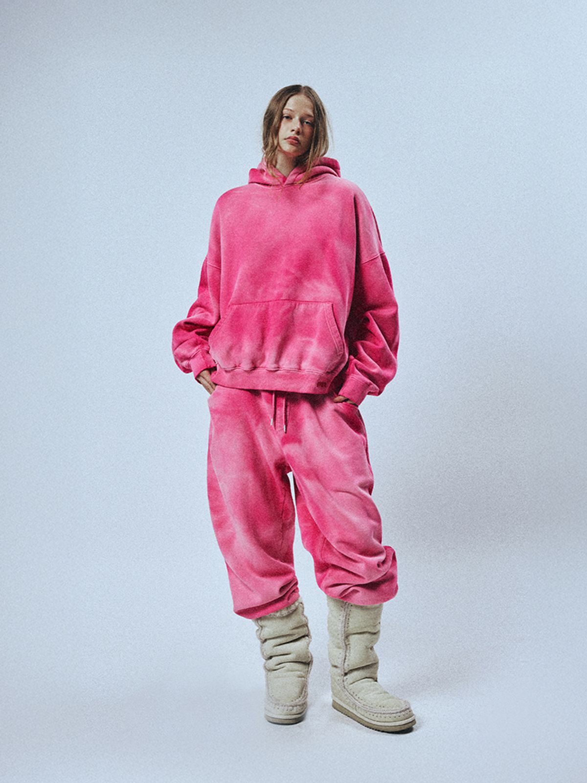 선데이후르츠마켓(SUNDAY FRUIT MARKET) SUNDAY DYEING HOODIE PINK