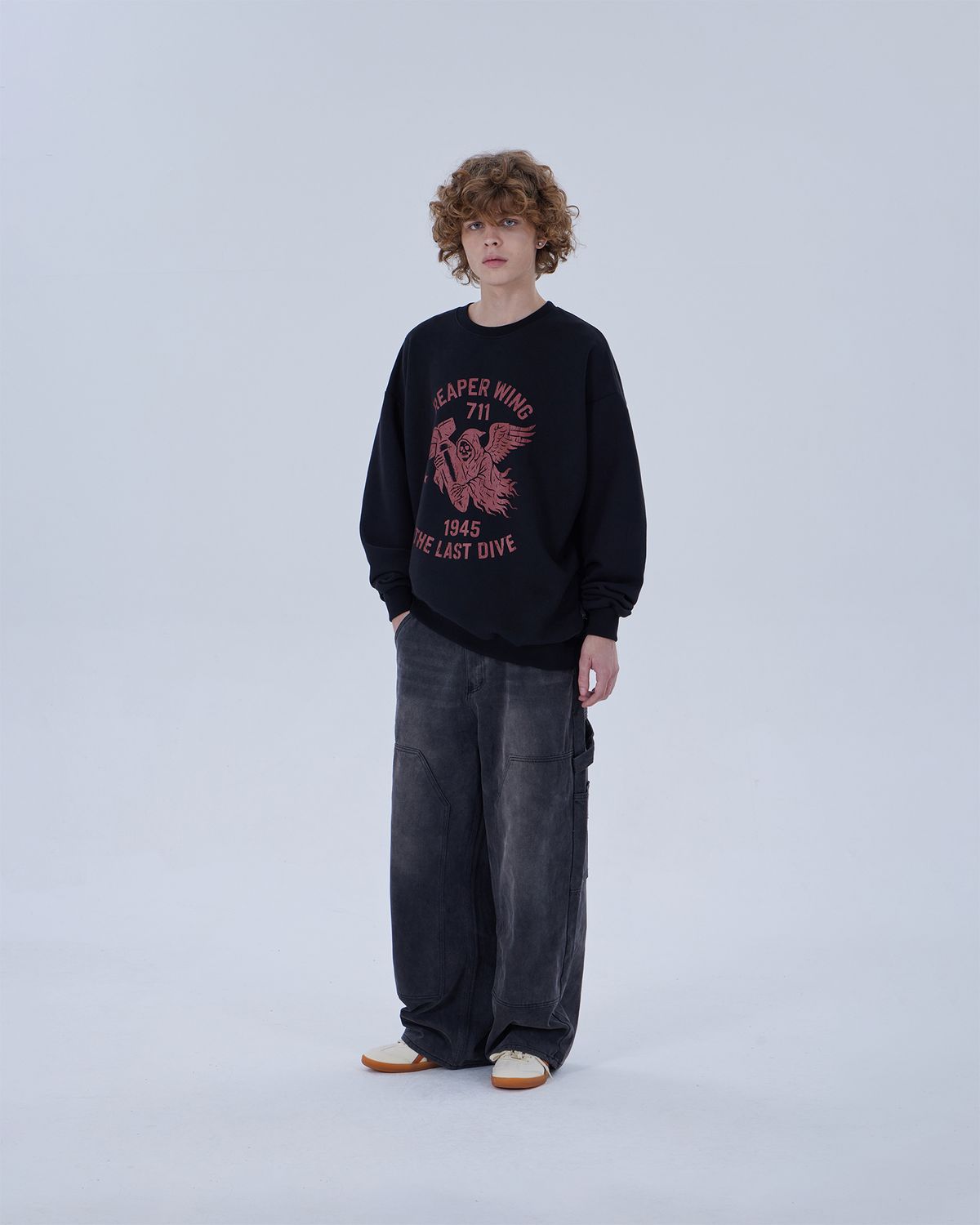 디스펑트(DYSFUNCT) REAPER WING SWEATSHIRT (BLACK)
