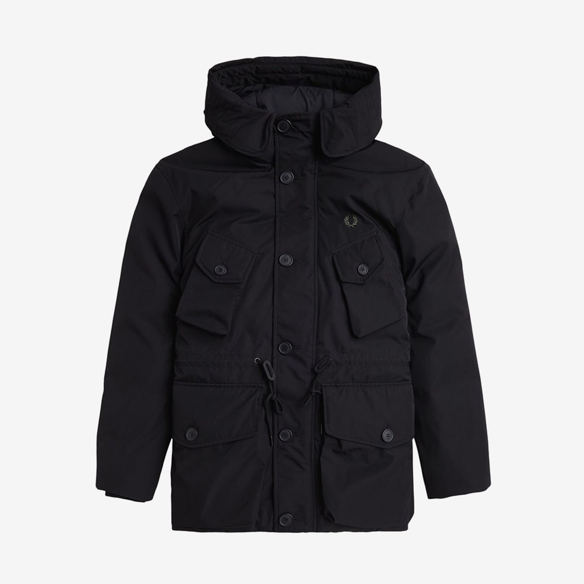 프레드페리(FRED PERRY) [Sharp] 패치 포켓 푸퍼 재킷 - 블랙 AFPM2531315-102