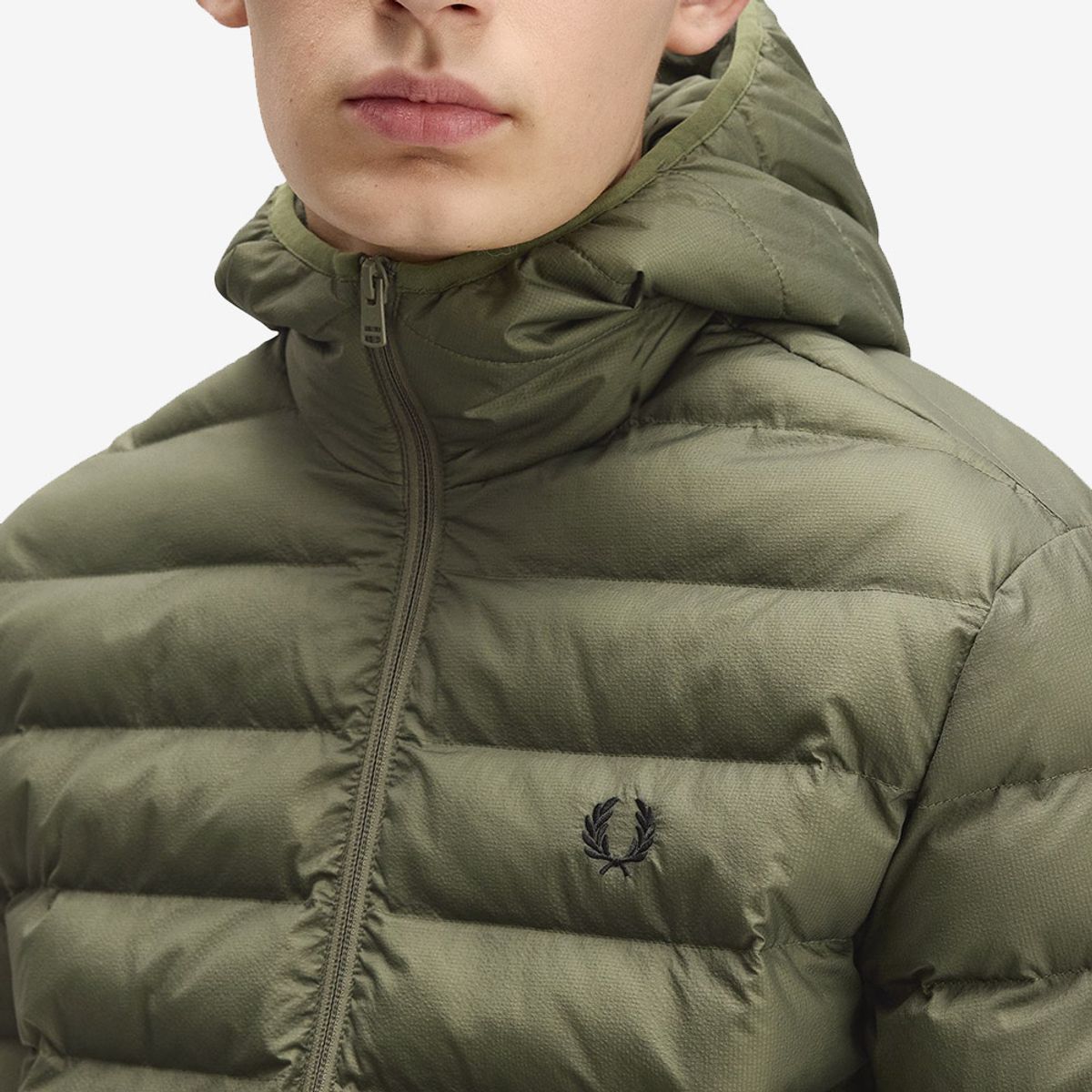 프레드페리(FRED PERRY) [Sport] 후드 인슐레이트 재킷 - 로렐리스 그린 AFPM2538553-X21