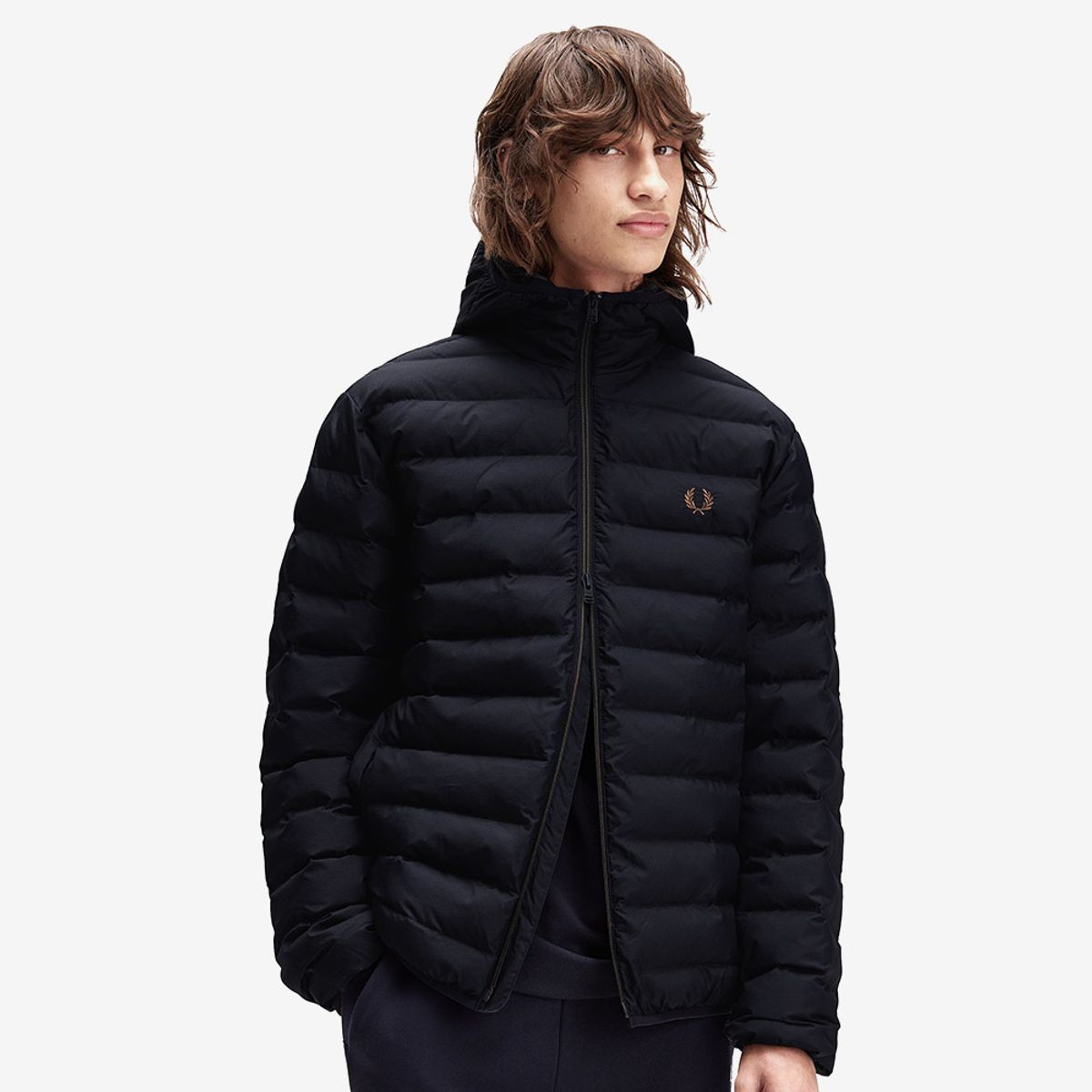 프레드페리(FRED PERRY) [Sport] 후드 인슐레이트 재킷 - 블랙 AFPM2538553-184