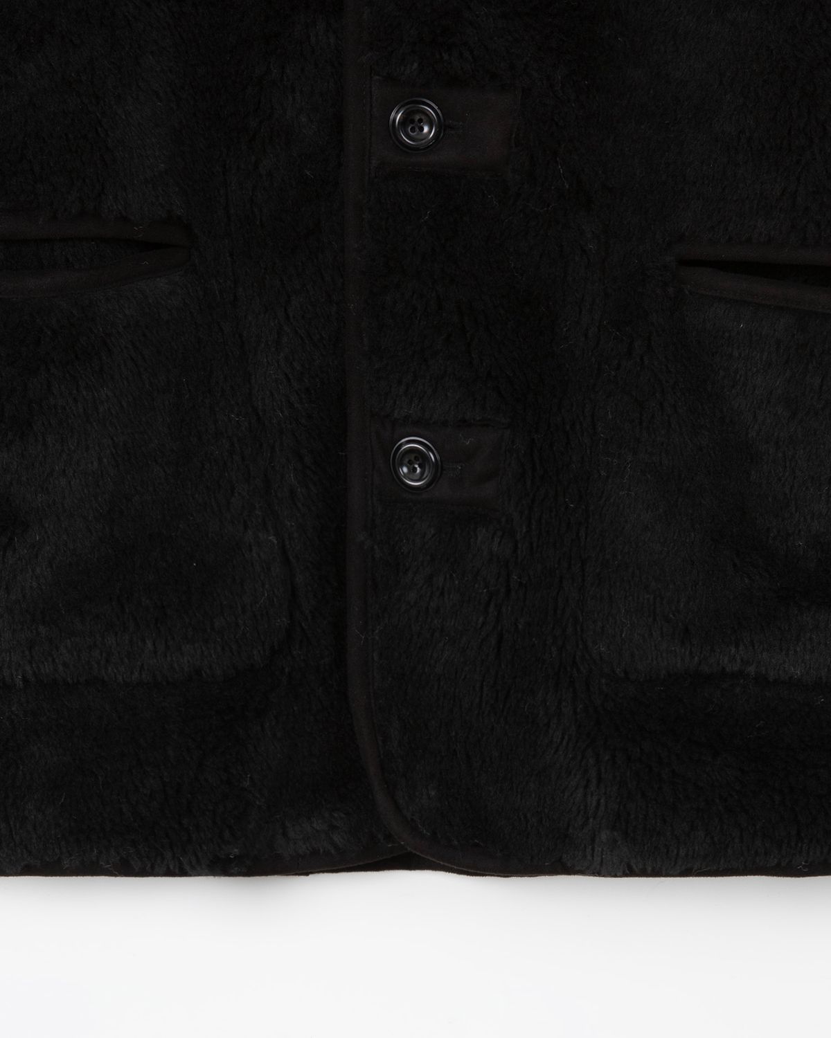 디앤드퀘스천(THEENDQUESTION) Reversible shearling jumper / BLACK