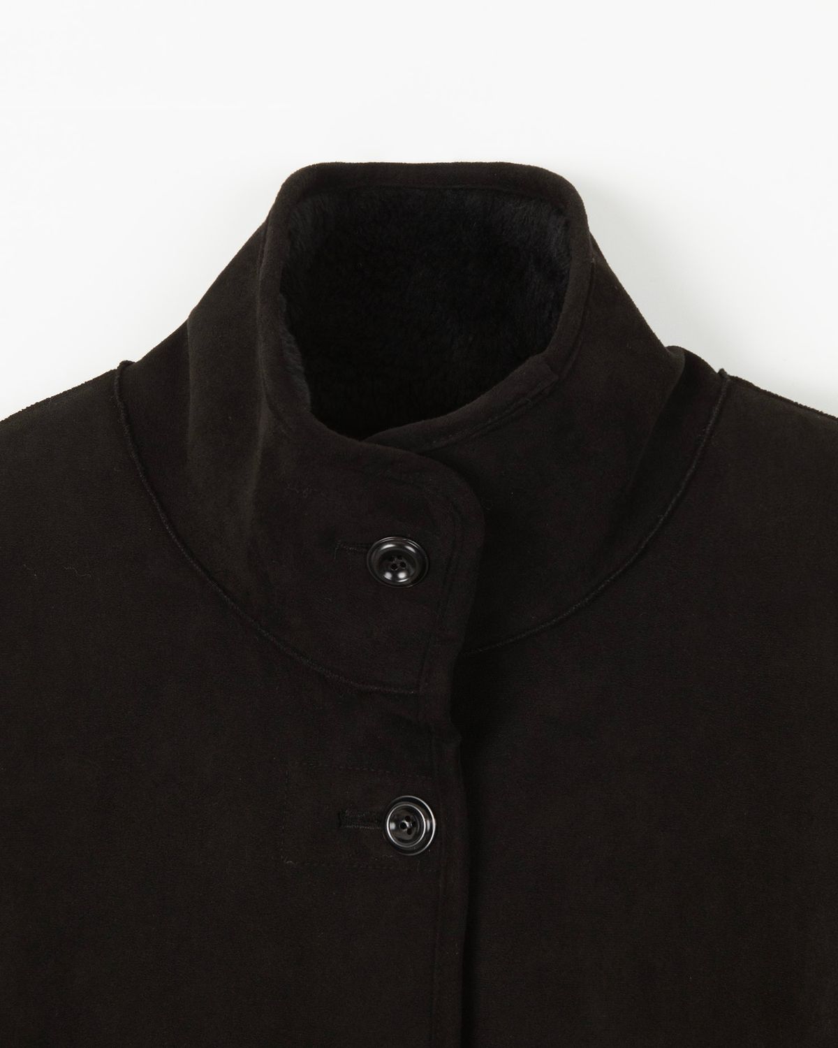 디앤드퀘스천(THEENDQUESTION) Reversible shearling jumper / BLACK