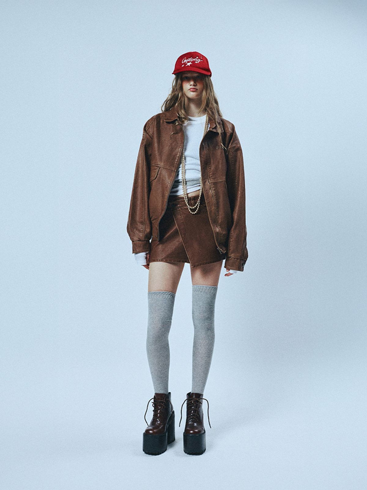 선데이후르츠마켓(SUNDAY FRUIT MARKET) SUNDAY VINTAGE LEATHER JACKET BROWN