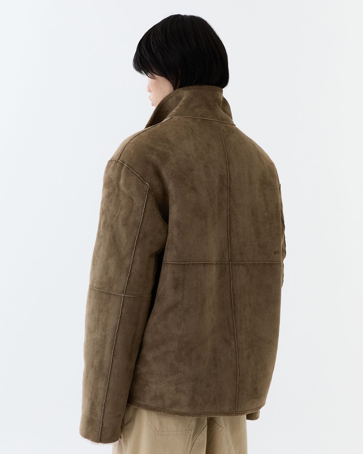 디앤드퀘스천(THEENDQUESTION) Reversible shearling jumper / BEIGE
