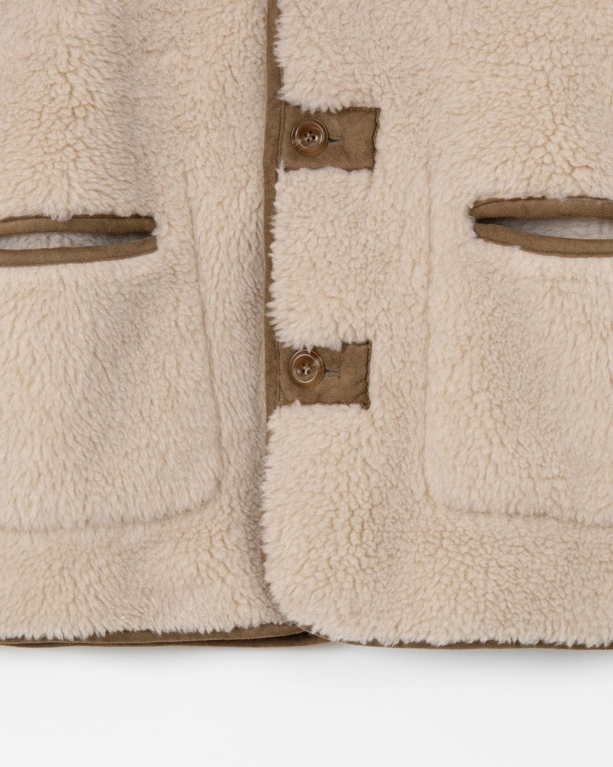 디앤드퀘스천(THEENDQUESTION) Reversible shearling jumper / BEIGE