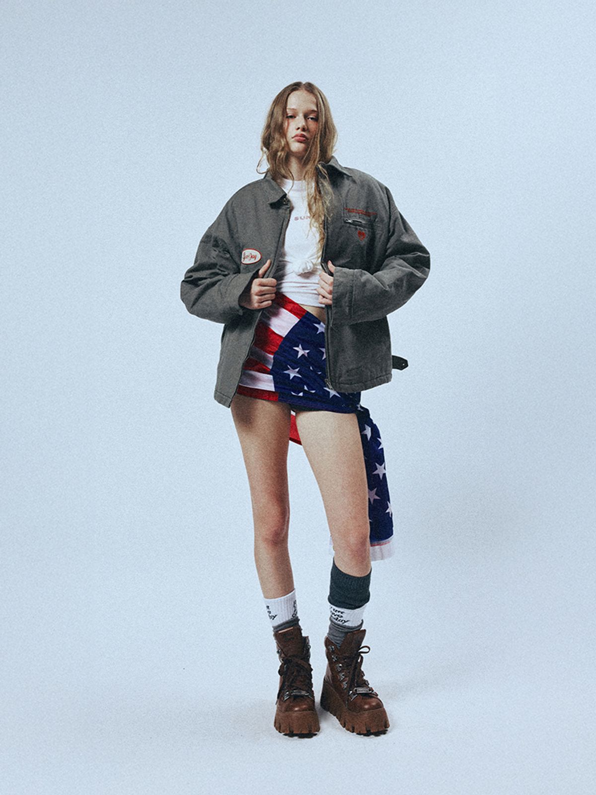 선데이후르츠마켓(SUNDAY FRUIT MARKET) MARKET VINTAGE WORK JACKET KHAKI