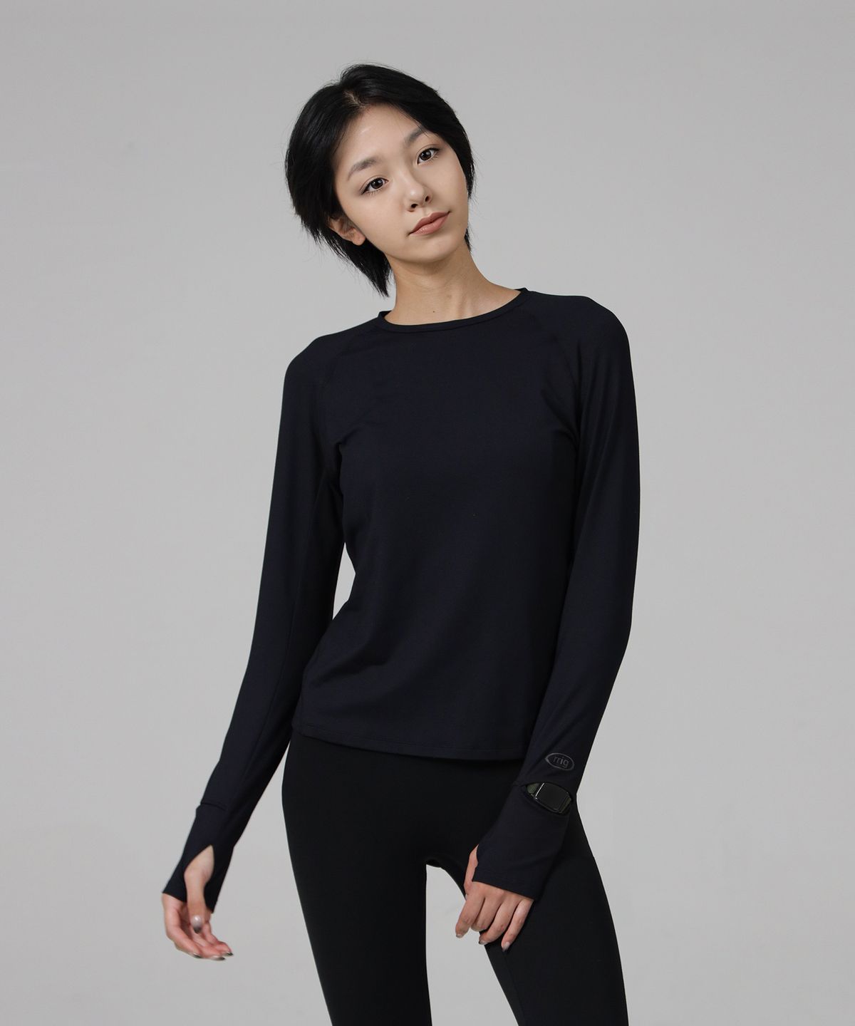 리그(RRIG) 우먼 러닝 약기모 시계홀 긴팔티셔츠 RZTS7202
