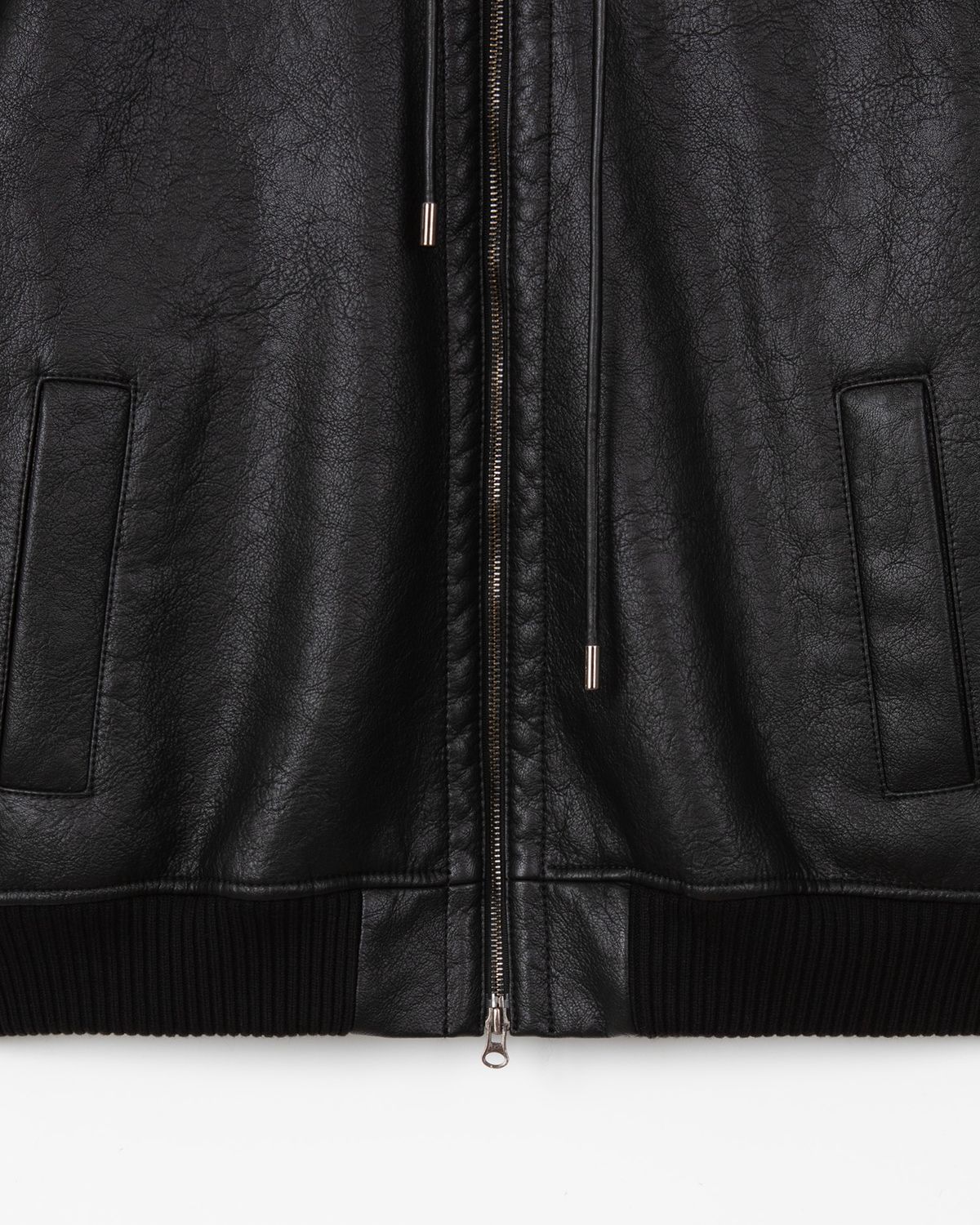 디앤드퀘스천(THEENDQUESTION) Hooded shearling jumper / BLACK
