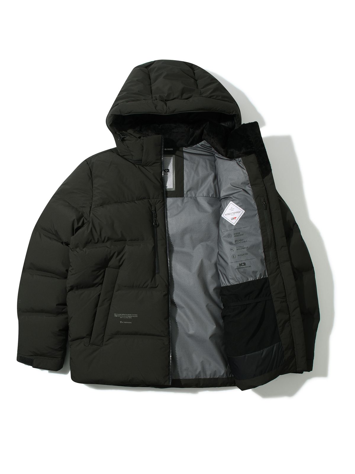 케이투(K2) 마조람(MARJORAM) 고어 W/S 다운_BLACK KHAKI