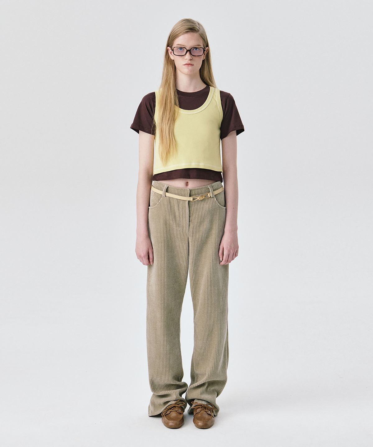 분더캄머(WNDERKAMMER) Sleeveless Top_Yellow(민소매 탑_노란색)