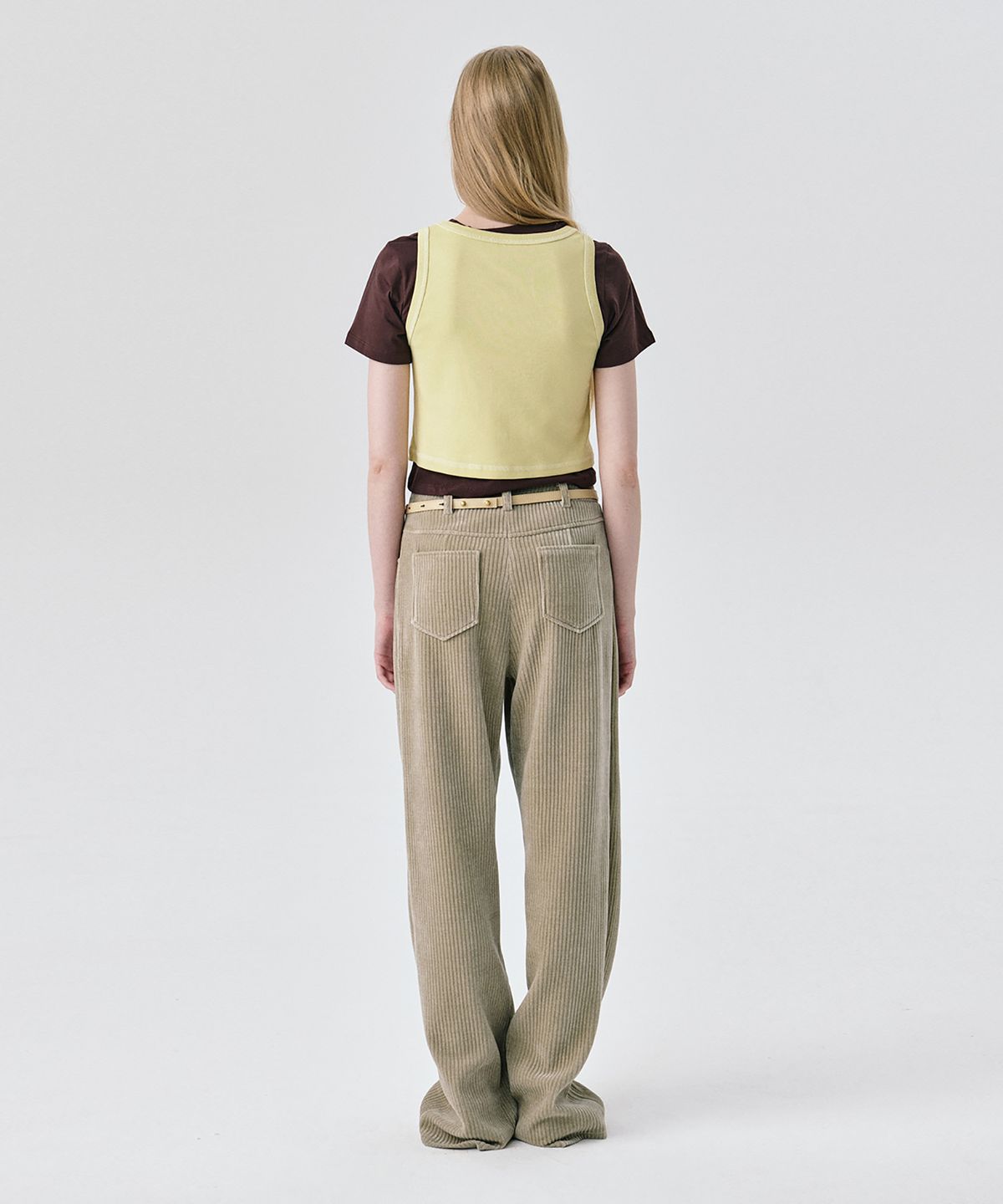 분더캄머(WNDERKAMMER) Sleeveless Top_Yellow(민소매 탑_노란색)