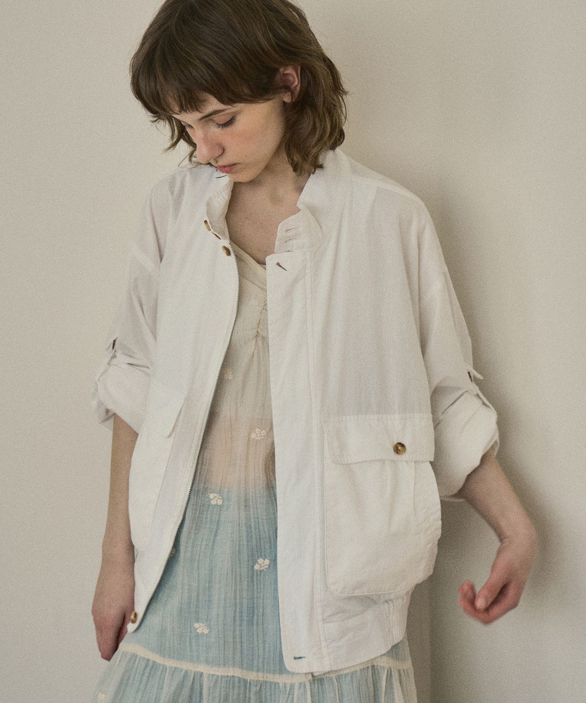 아우어노스텔지아(OURNOSTALGIA) Light Cotton blouson jumper_2color(OC25-OT04)