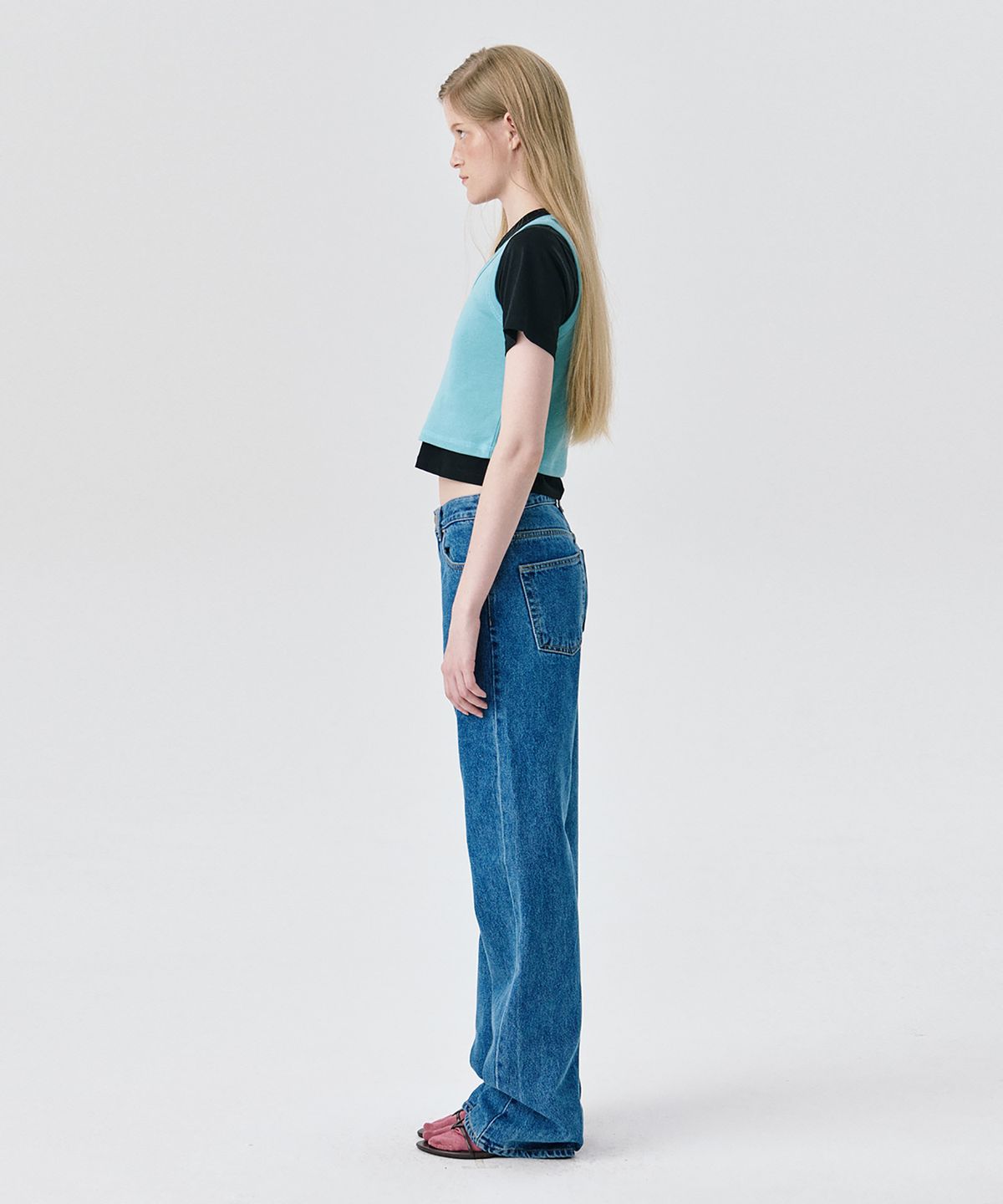 분더캄머(WNDERKAMMER) Sleeveless Top_Blue(민소매 탑_블루)