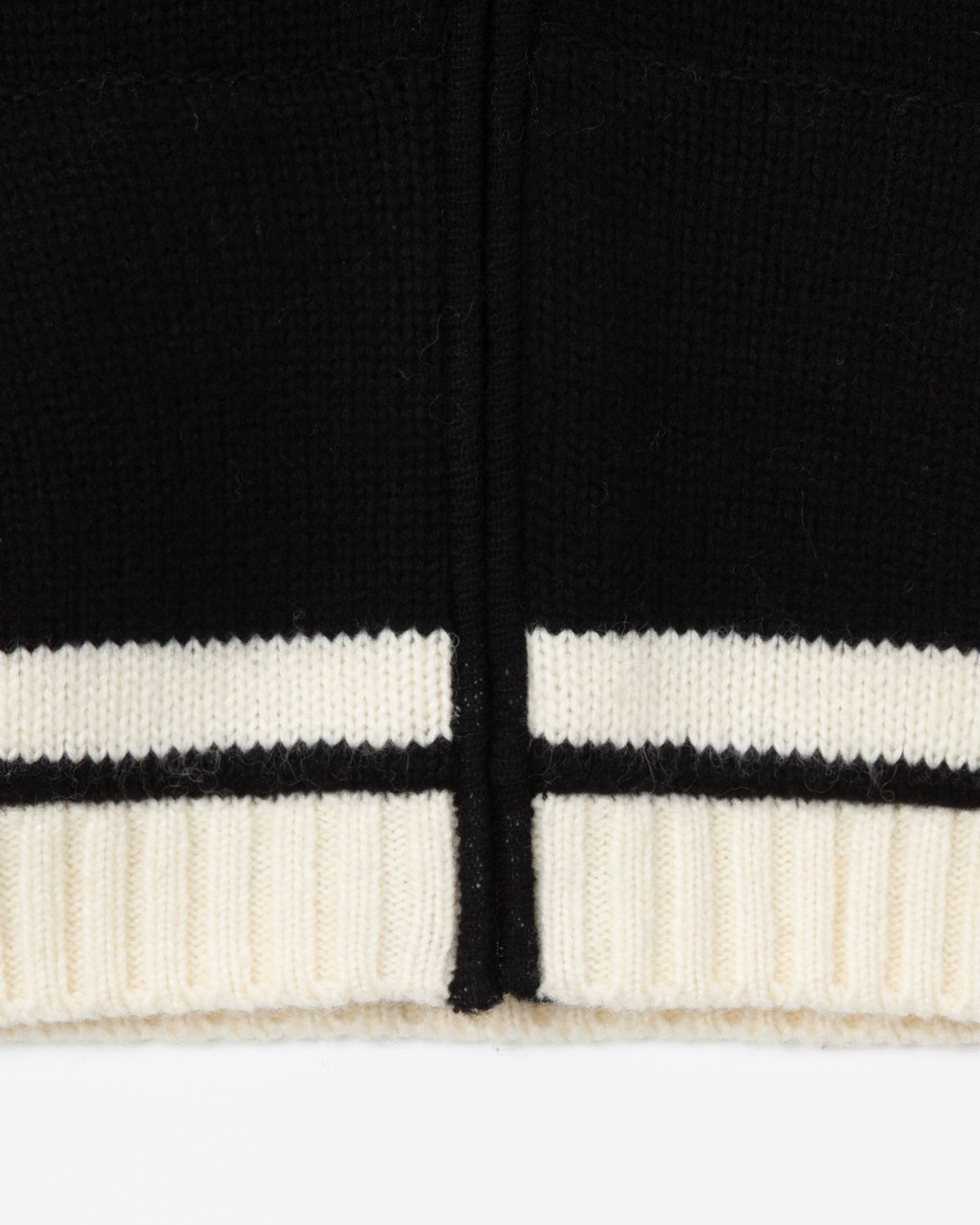 디앤드퀘스천(THEENDQUESTION) Knit zip-up jumper / BLACK