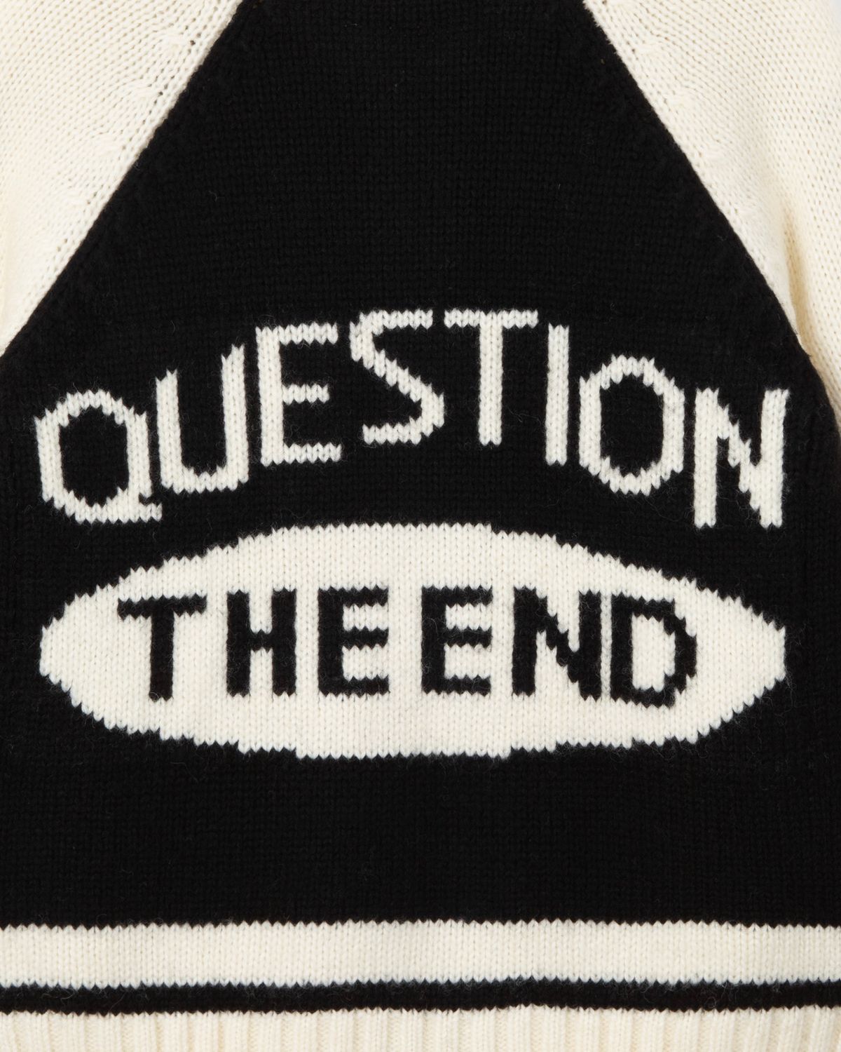 디앤드퀘스천(THEENDQUESTION) Knit zip-up jumper / BLACK