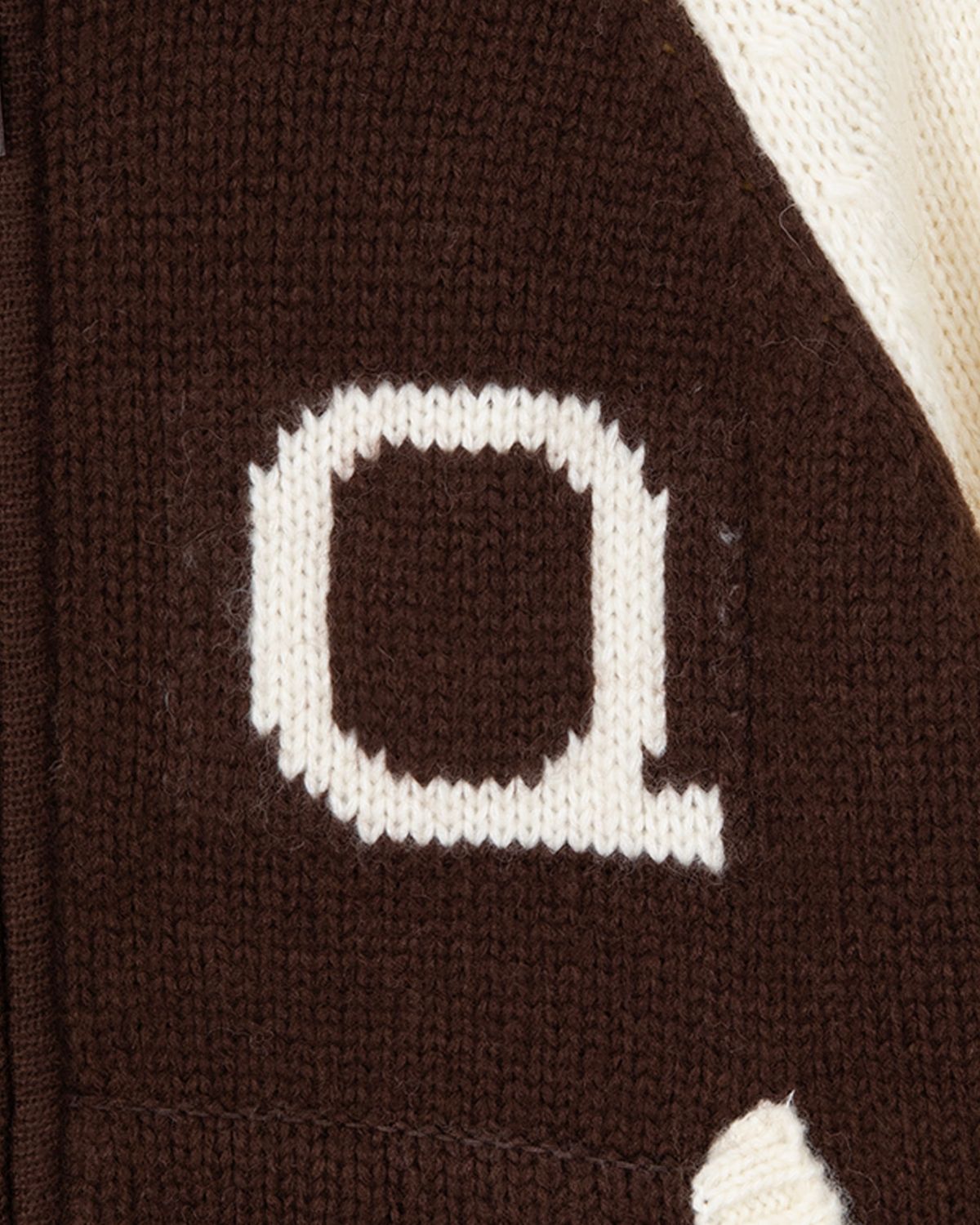 디앤드퀘스천(THEENDQUESTION) Knit zip-up jumper / BROWN