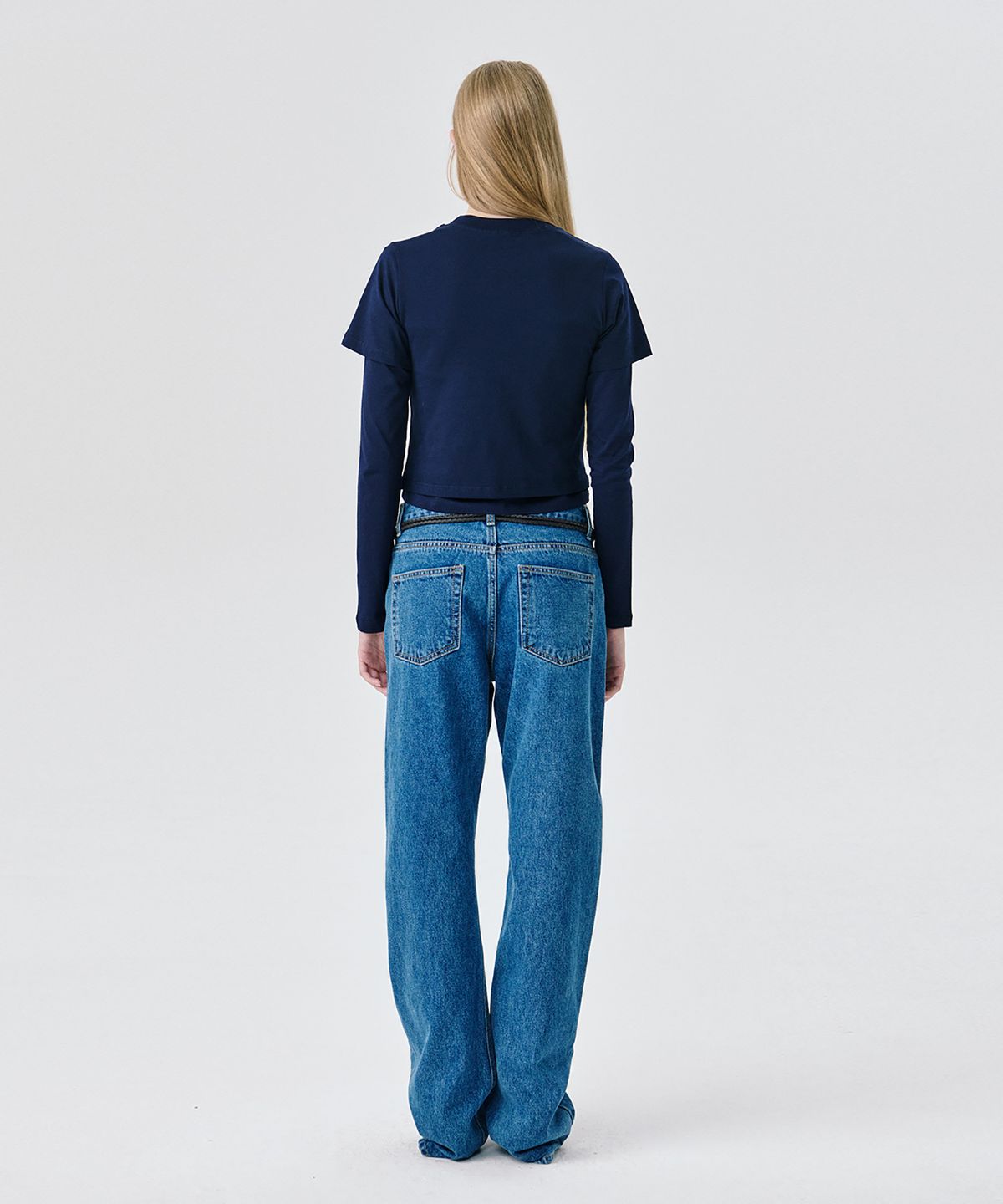 분더캄머(WNDERKAMMER) Fitted Short Sleeve T_Navy(핏티드 반팔 티셔츠_네이비)