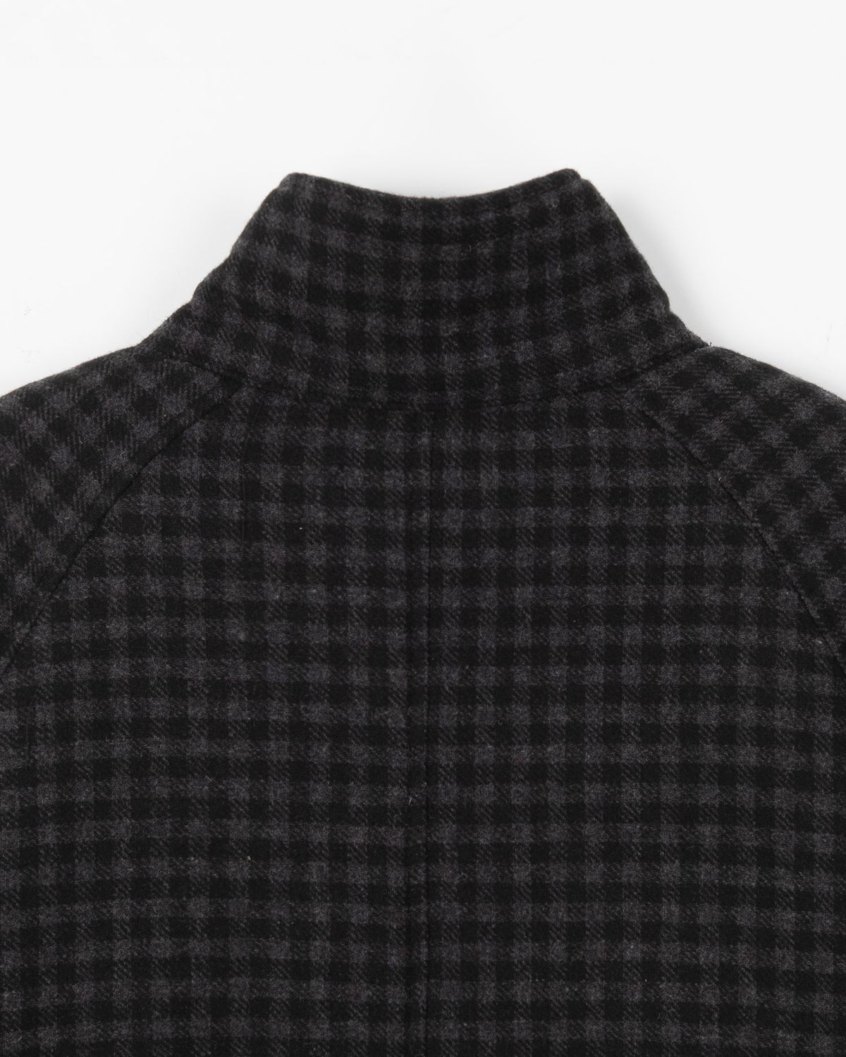 디앤드퀘스천(THEENDQUESTION) Checked Balmacaan coat / DARK GRAY