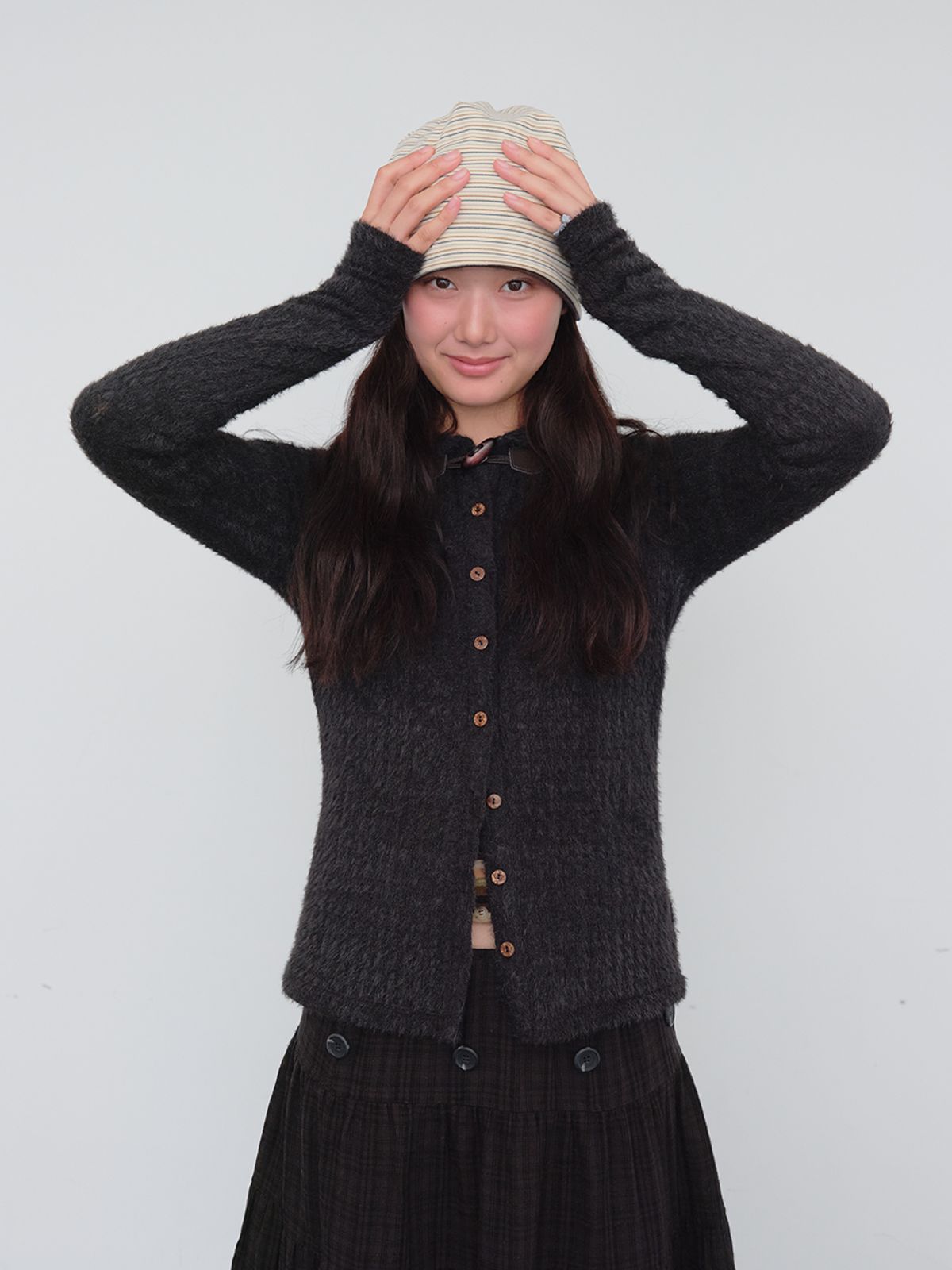 무음(MUWM) 리버시블 플립 비니 Reversible Flip Beanie (Brown)