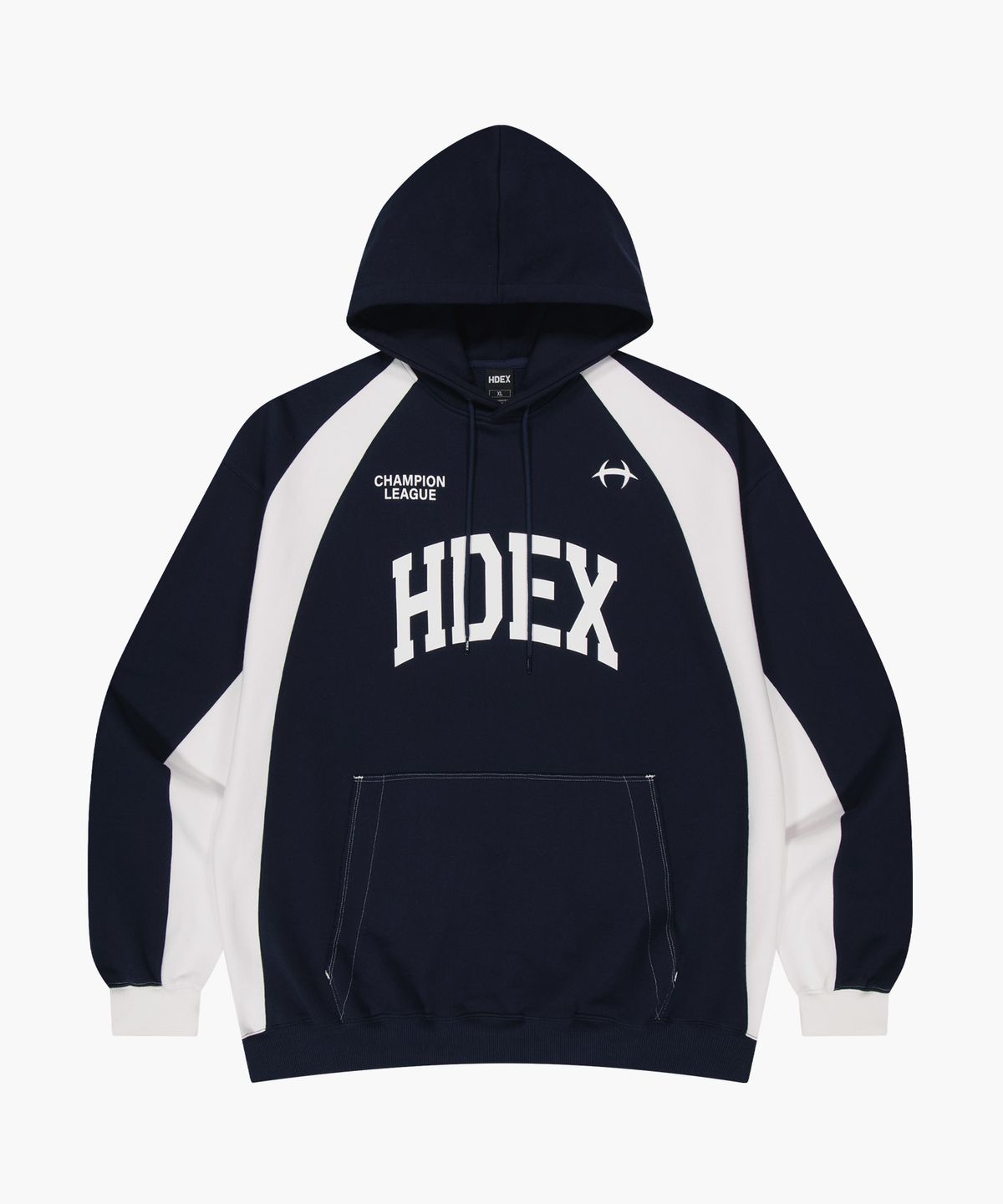 에이치덱스(HDEX) 사이드 컬러 블럭 후디 (Navy)