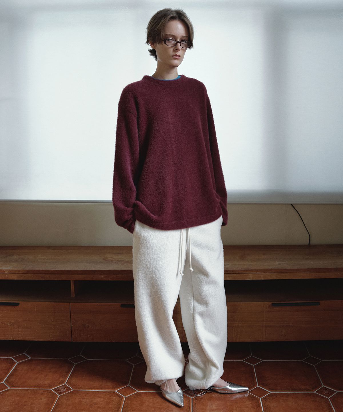 오버듀플레어(OVERDUEFLAIR) WOOL OVER JOGGER PANTS_IVORY
