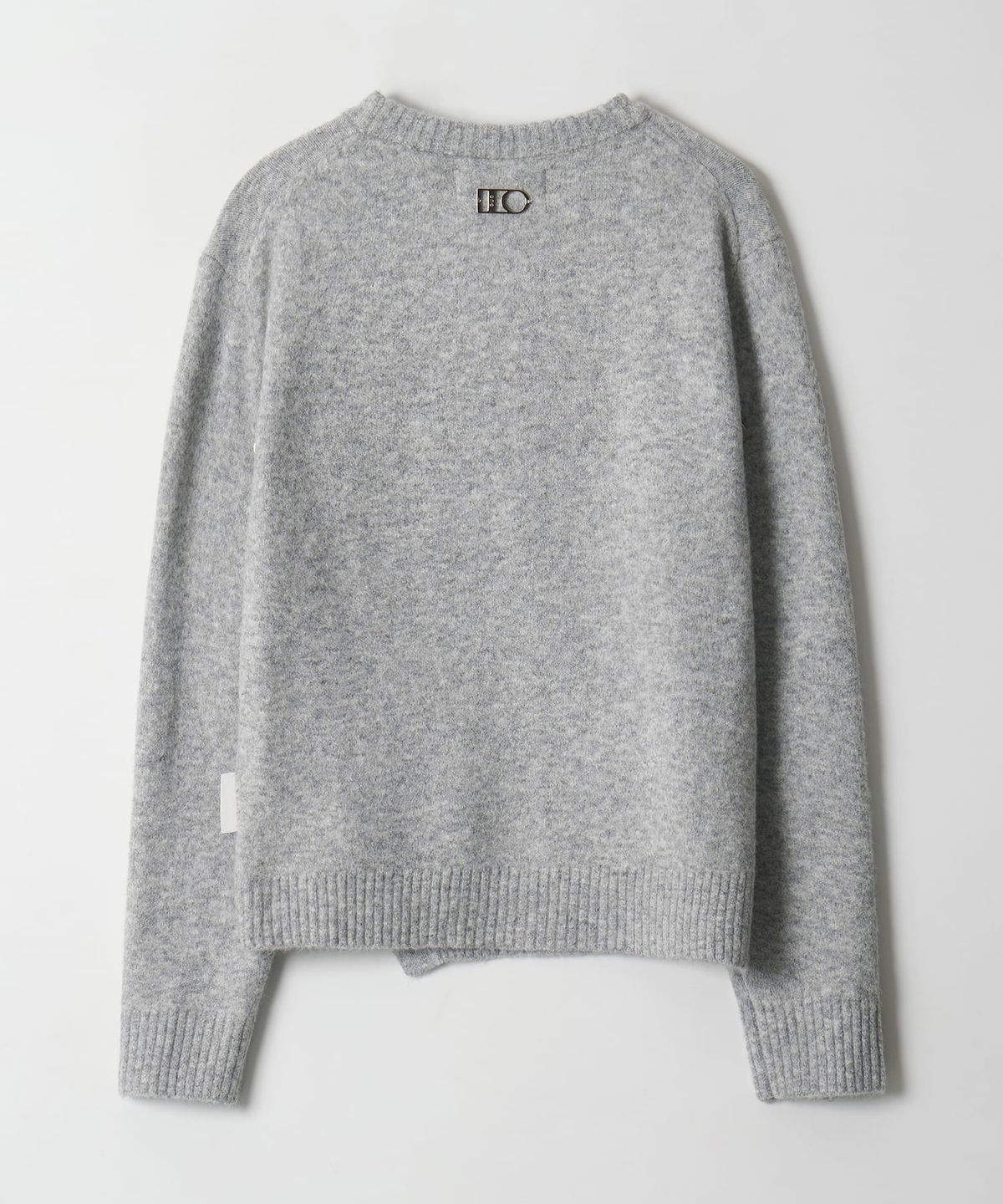 디써티원(DTHIRTYONE) Twisted Line Crewneck Sweater (LIGHT GREY)