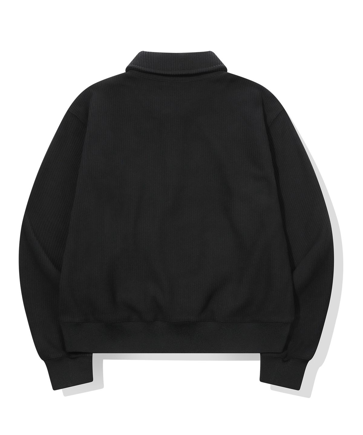 빈트릴(BEENTRILL) 우먼즈 코듀로이 플리스 스몰 로고 하프 집업(블랙)