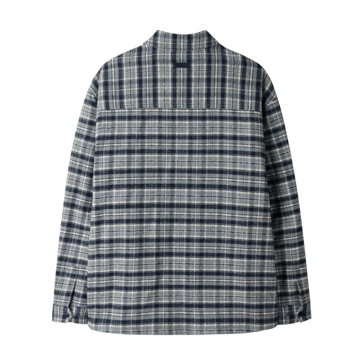 브롬톤 런던(BROMPTON LONDON) WOVEN PATCH FLANNEL SHACKET - NAVY (P254UPD432)
