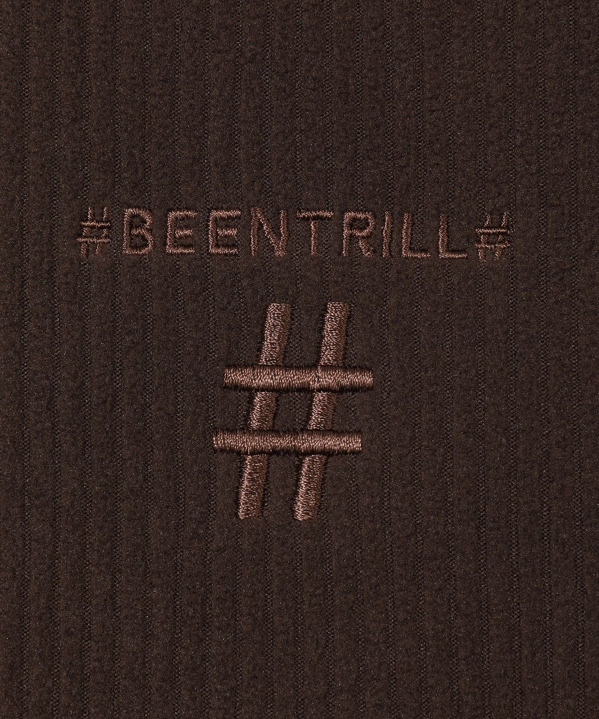 빈트릴(BEENTRILL) 코듀로이 플리스 테이핑 후드집업(초콜릿)