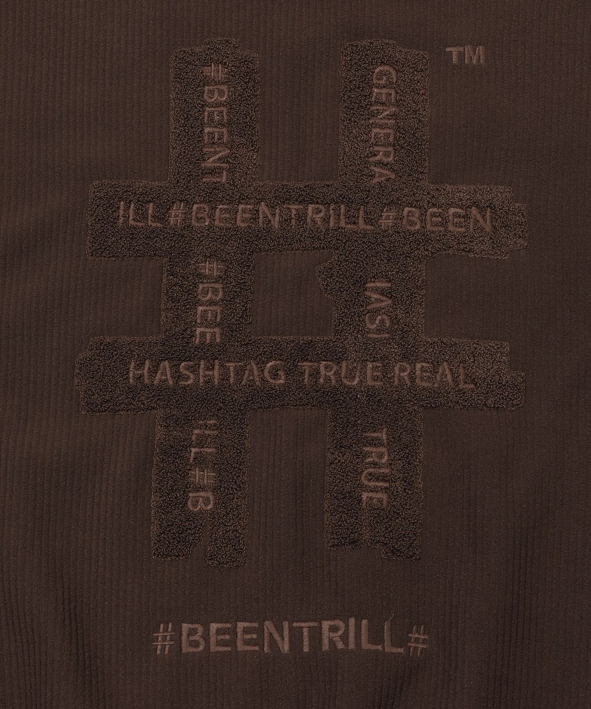 빈트릴(BEENTRILL) 코듀로이 플리스 테이핑 후드집업(초콜릿)