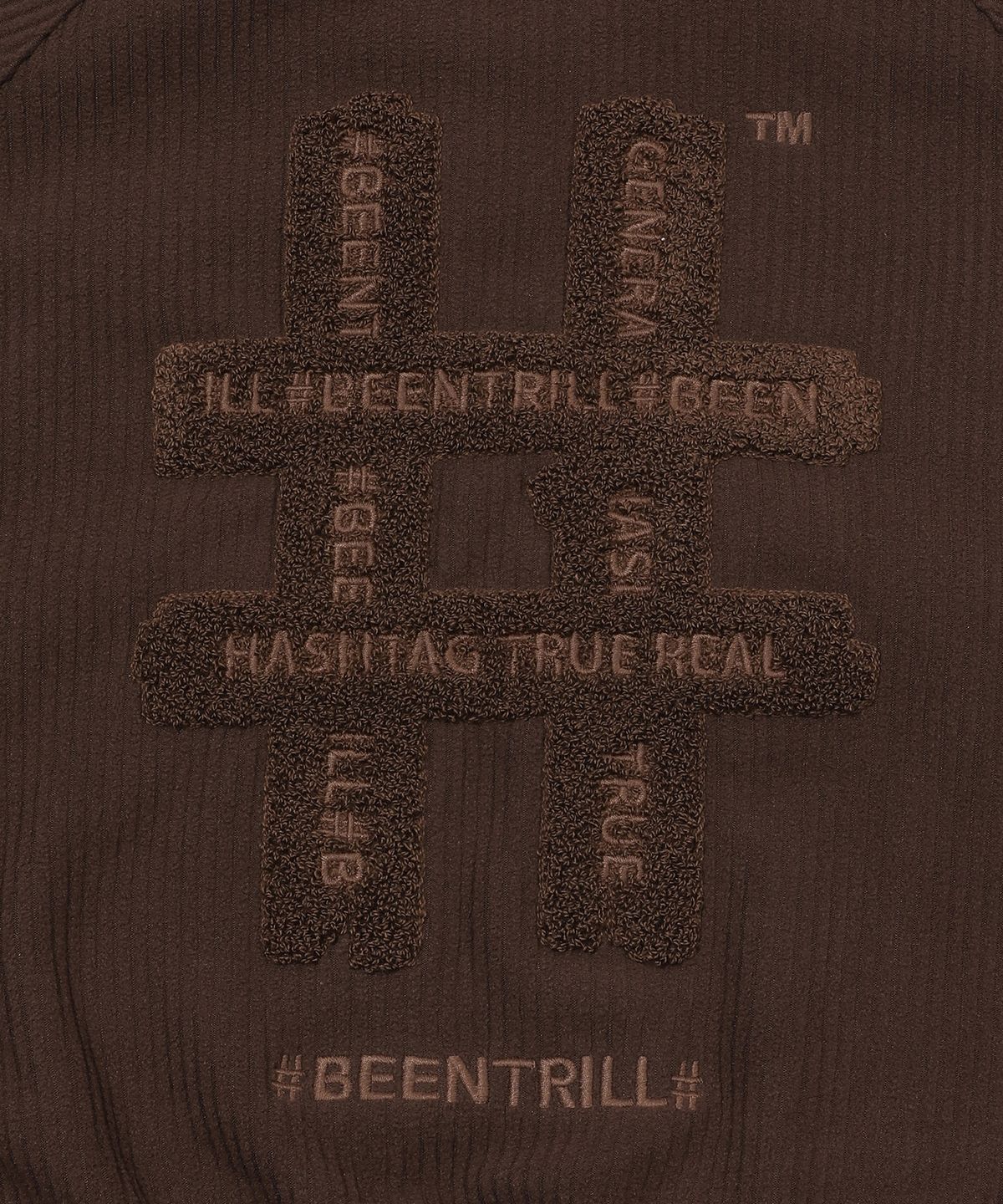 빈트릴(BEENTRILL) 우먼즈 코듀로이 플리스 테이핑 후드집업(초콜릿)