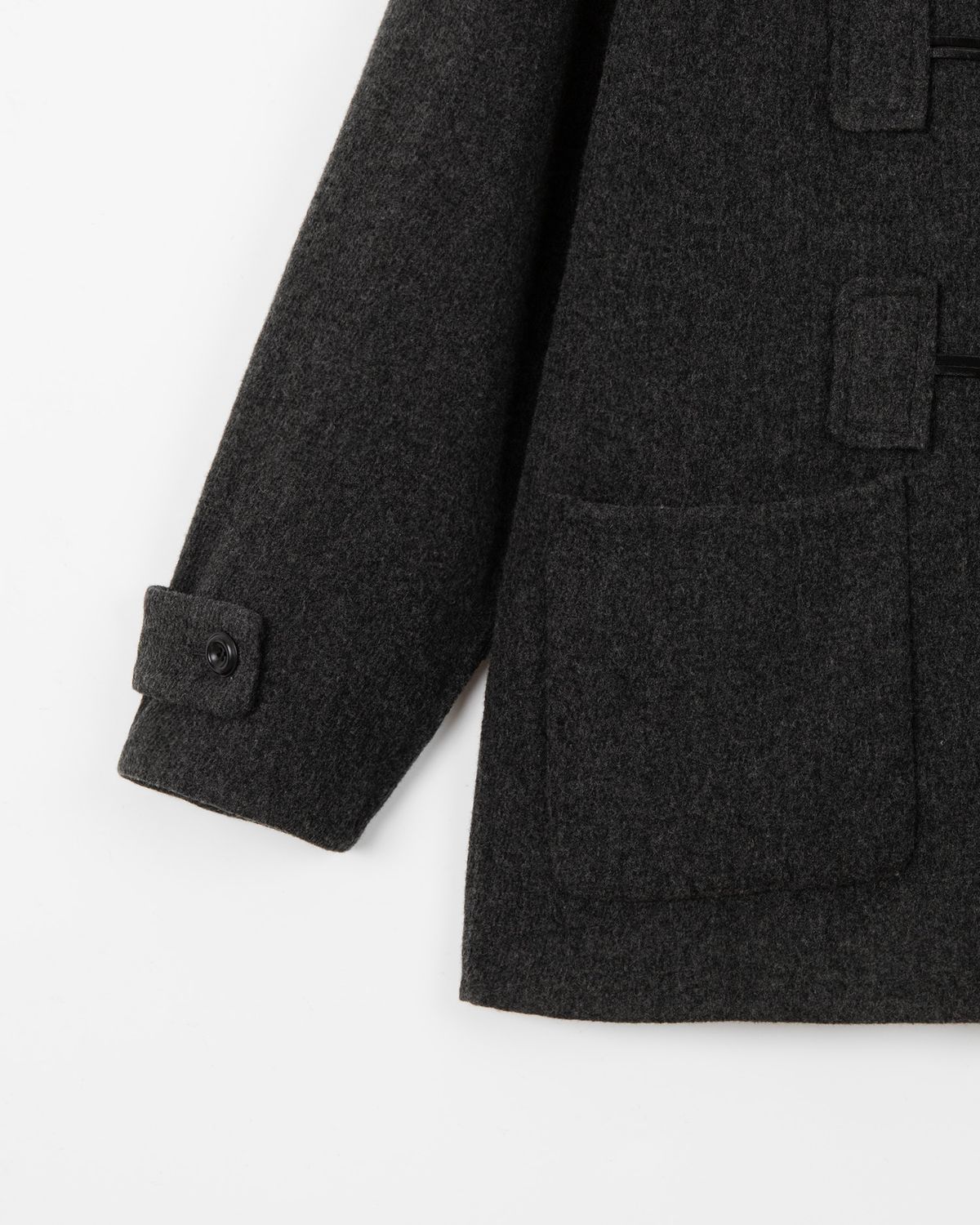 디앤드퀘스천(THEENDQUESTION) Toggle handmade coat / DARK GRAY