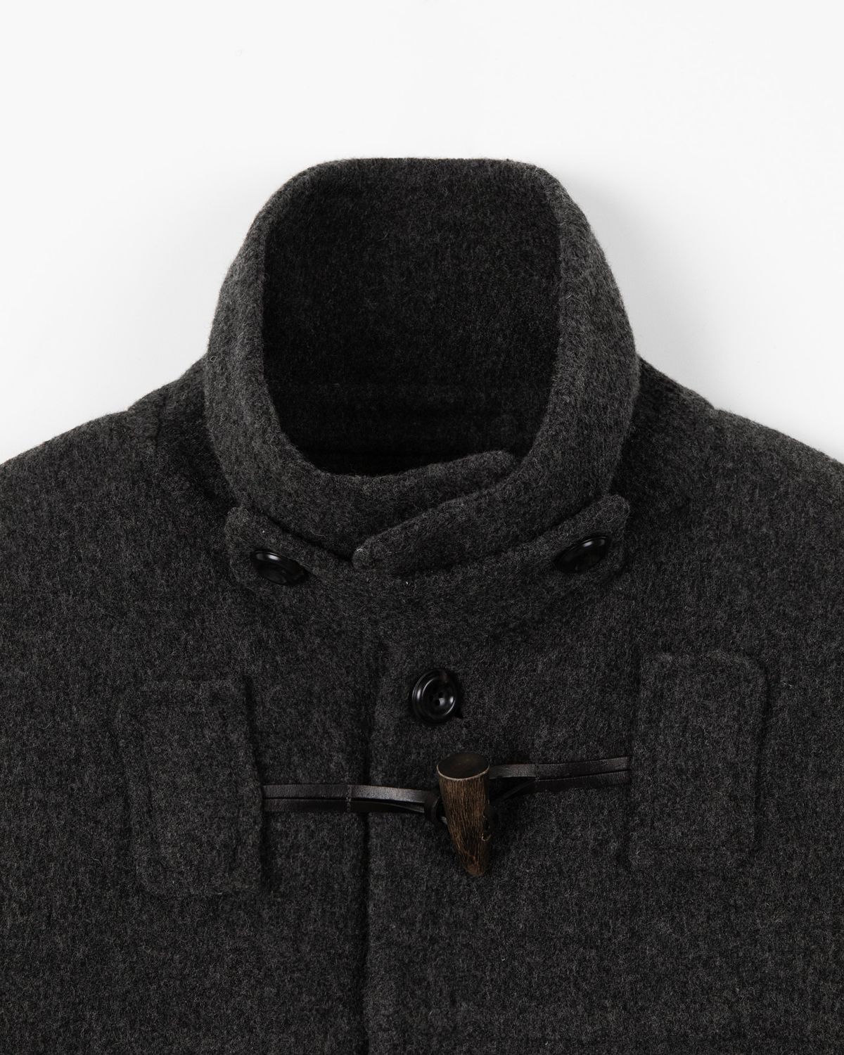 디앤드퀘스천(THEENDQUESTION) Toggle handmade coat / DARK GRAY
