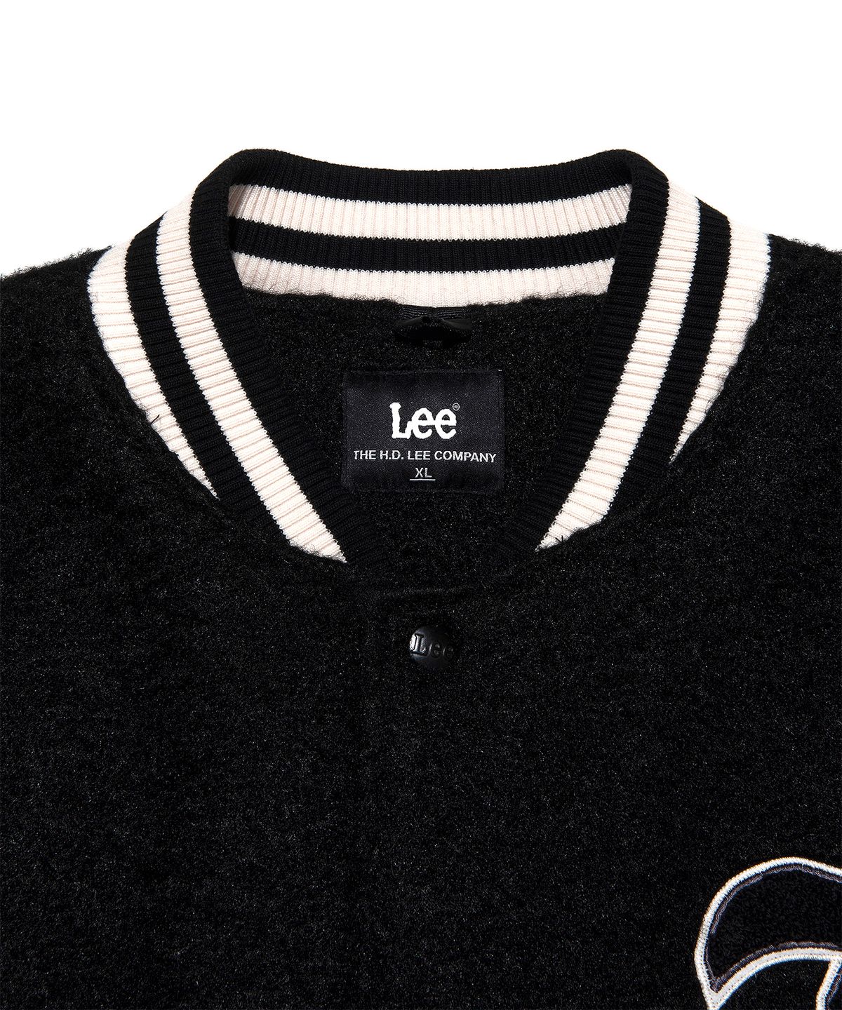 리(LEE) 테디 바시티 자켓 블랙