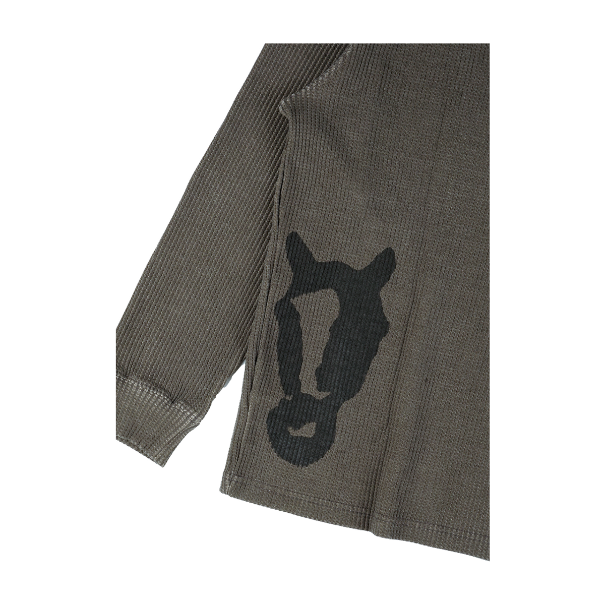 이알티알(ERTR) Horsehead Waffle LS T-Shirt Brown