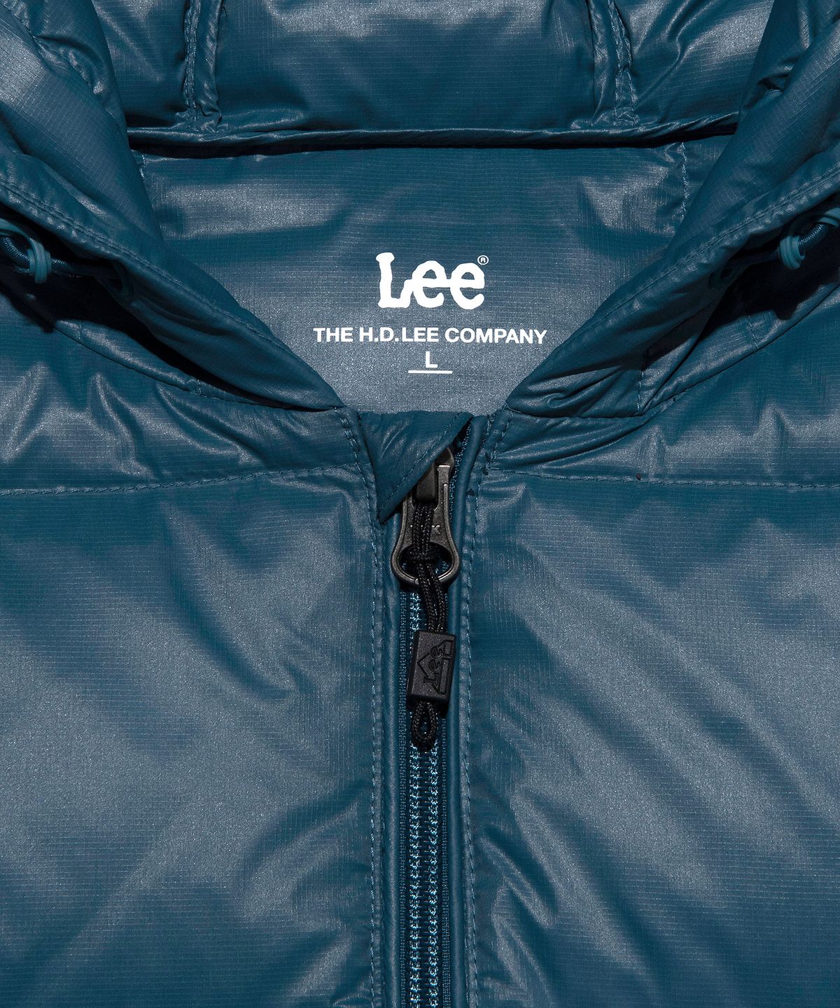 리(LEE) 후드 립스탑 라이트 다운 블루