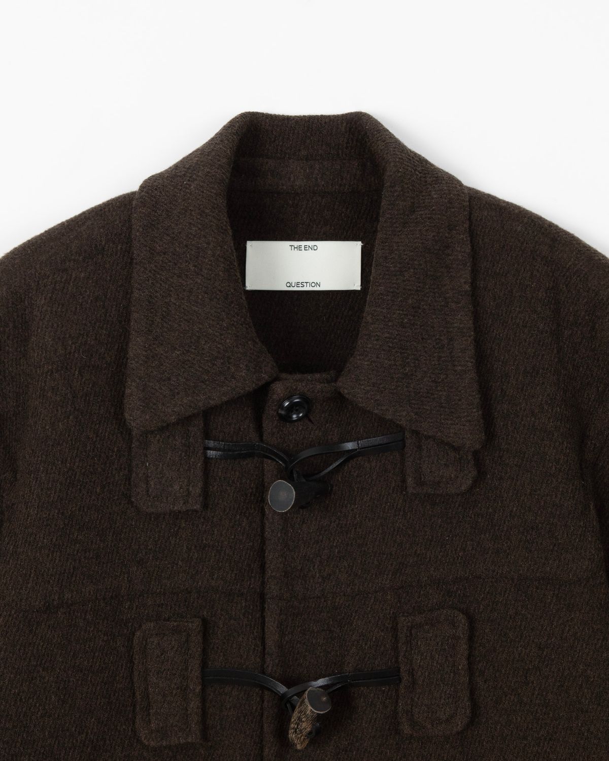 디앤드퀘스천(THEENDQUESTION) Toggle handmade coat / BROWN