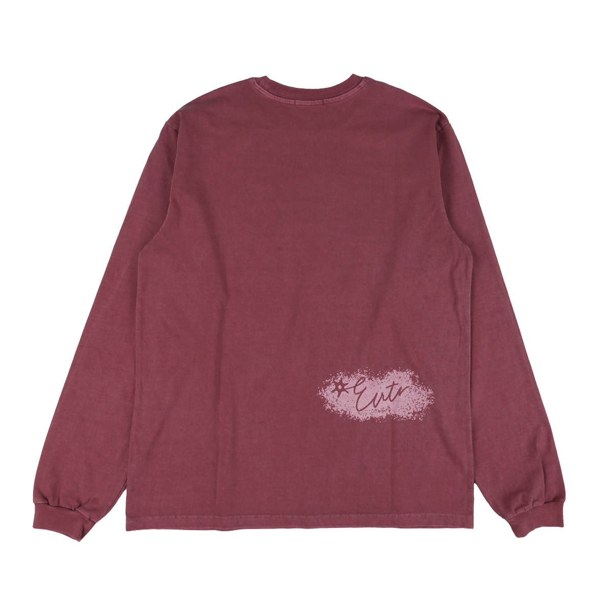 이알티알(ERTR) Pigment Dyed Star Logo LS T-Shirt Red
