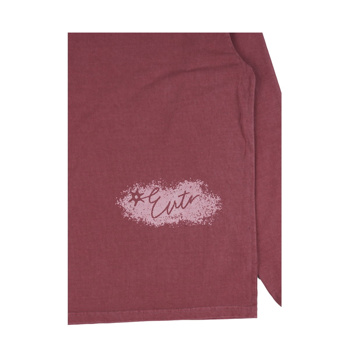 이알티알(ERTR) Pigment Dyed Star Logo LS T-Shirt Red