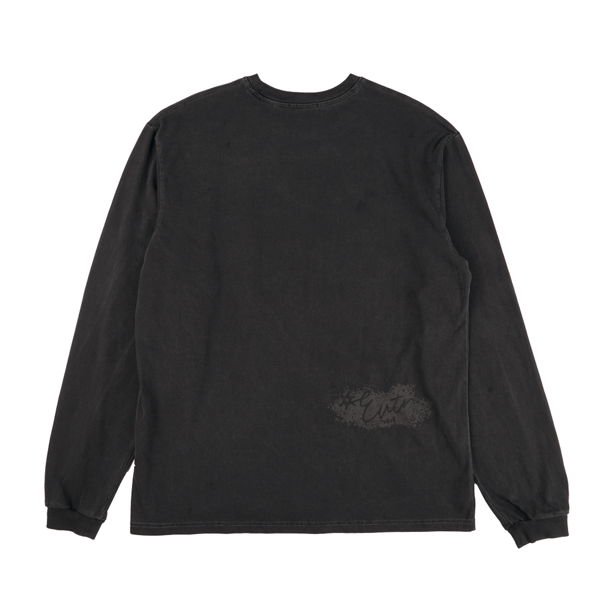 이알티알(ERTR) Pigment Dyed Star Logo LS T-Shirt Charcoal