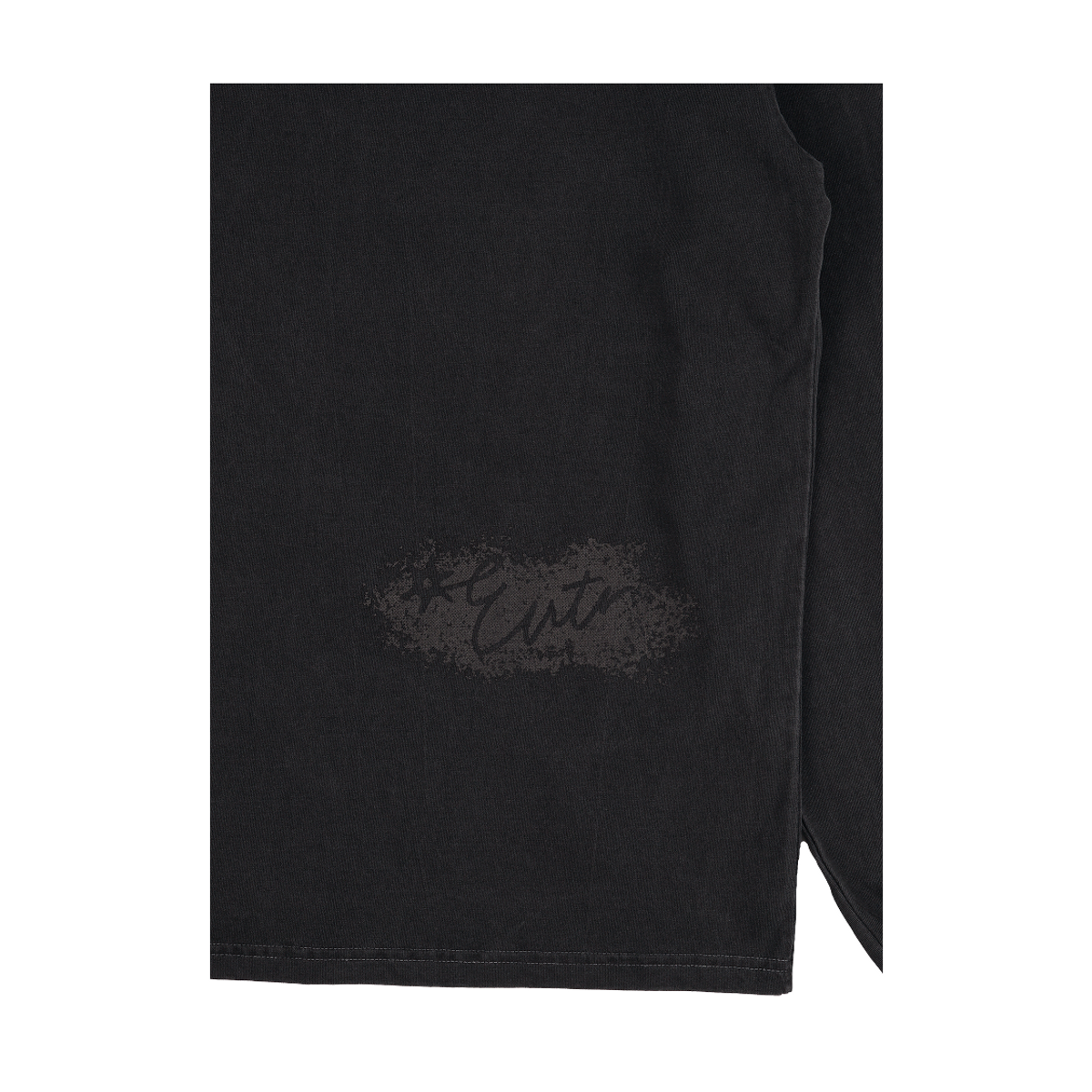 이알티알(ERTR) Pigment Dyed Star Logo LS T-Shirt Charcoal